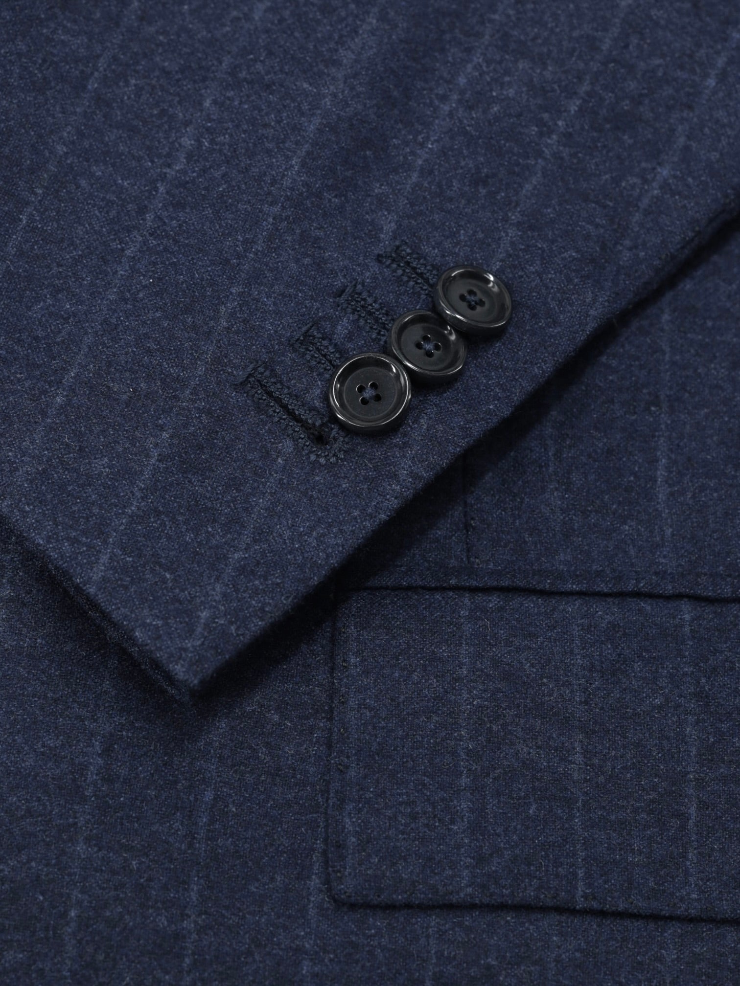Cesare Attolini Steel Blue Cashmere-Silk Flannel Chalkstripe Suit