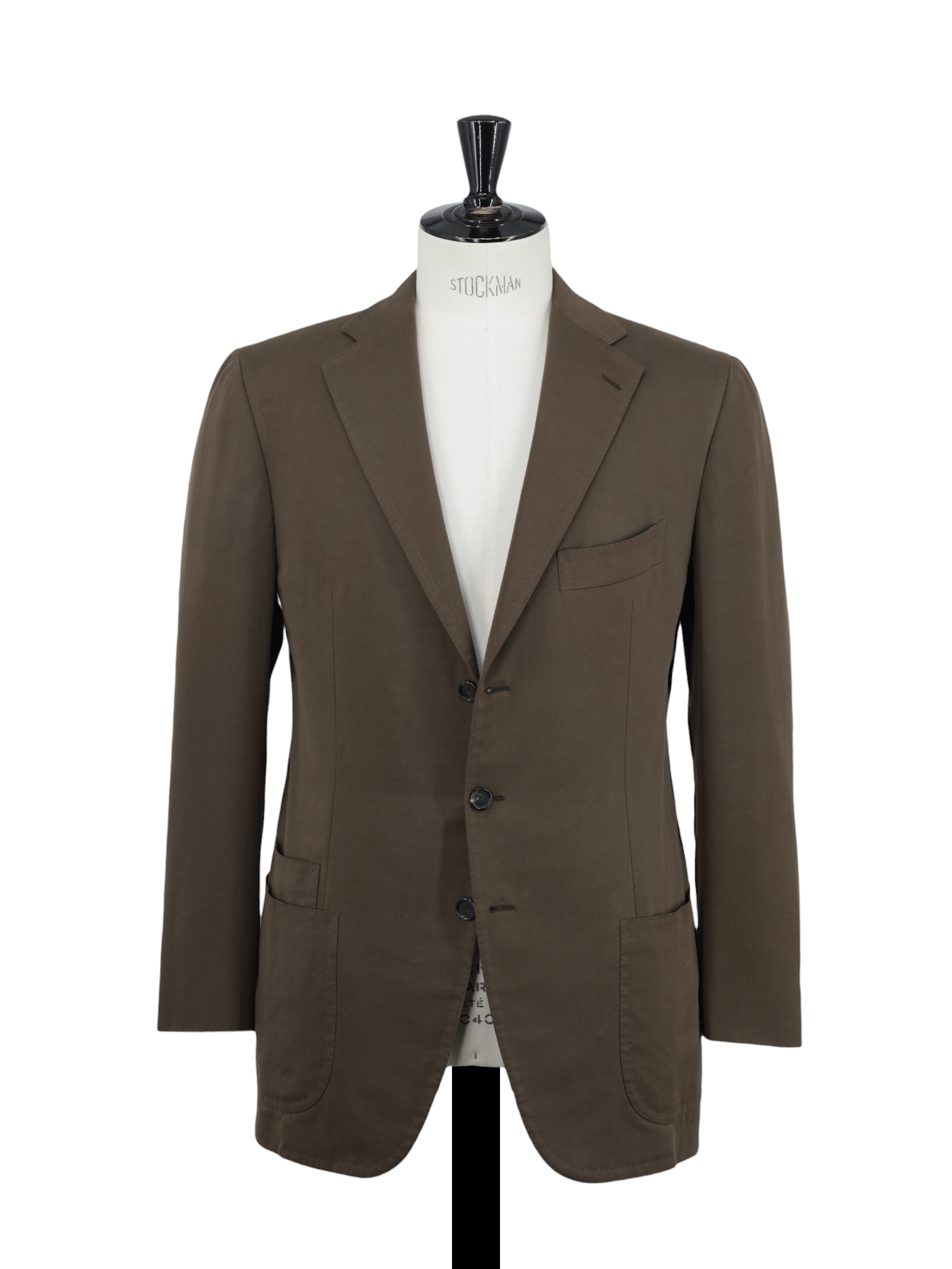 Cesare Attolini Dark Brown Cotton & Cashmere Twill Summer Suit