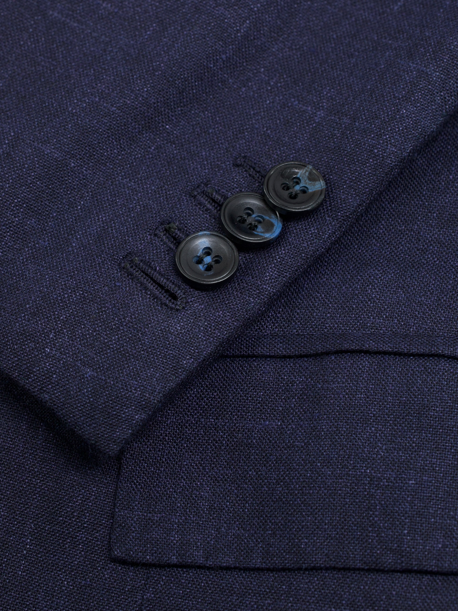 Kiton Dark Blue Cashmere, Linen & Silk Melange Suit