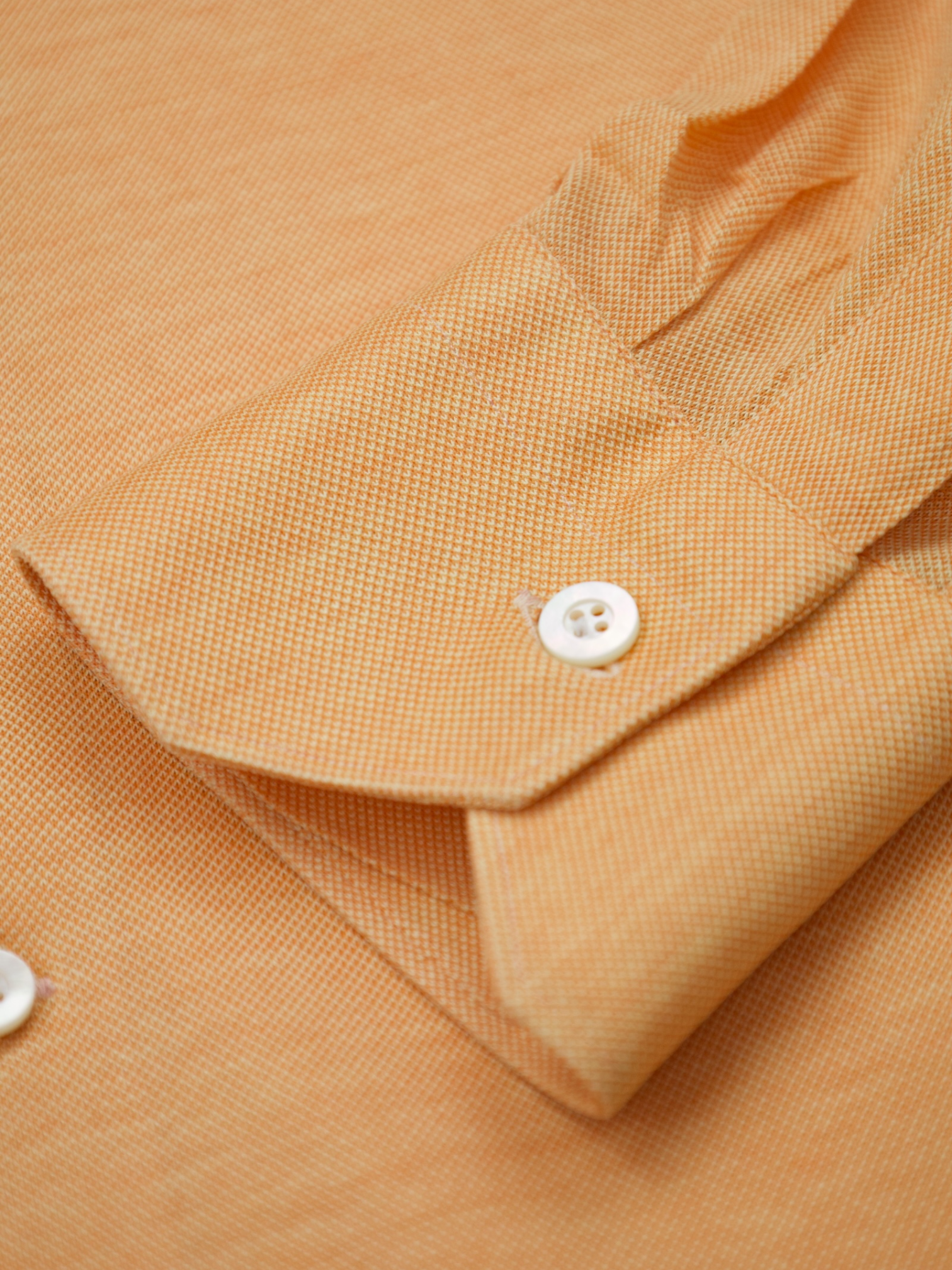 Fray Orange Pique Knitted "Arizona" Button-Down Collar Shirt