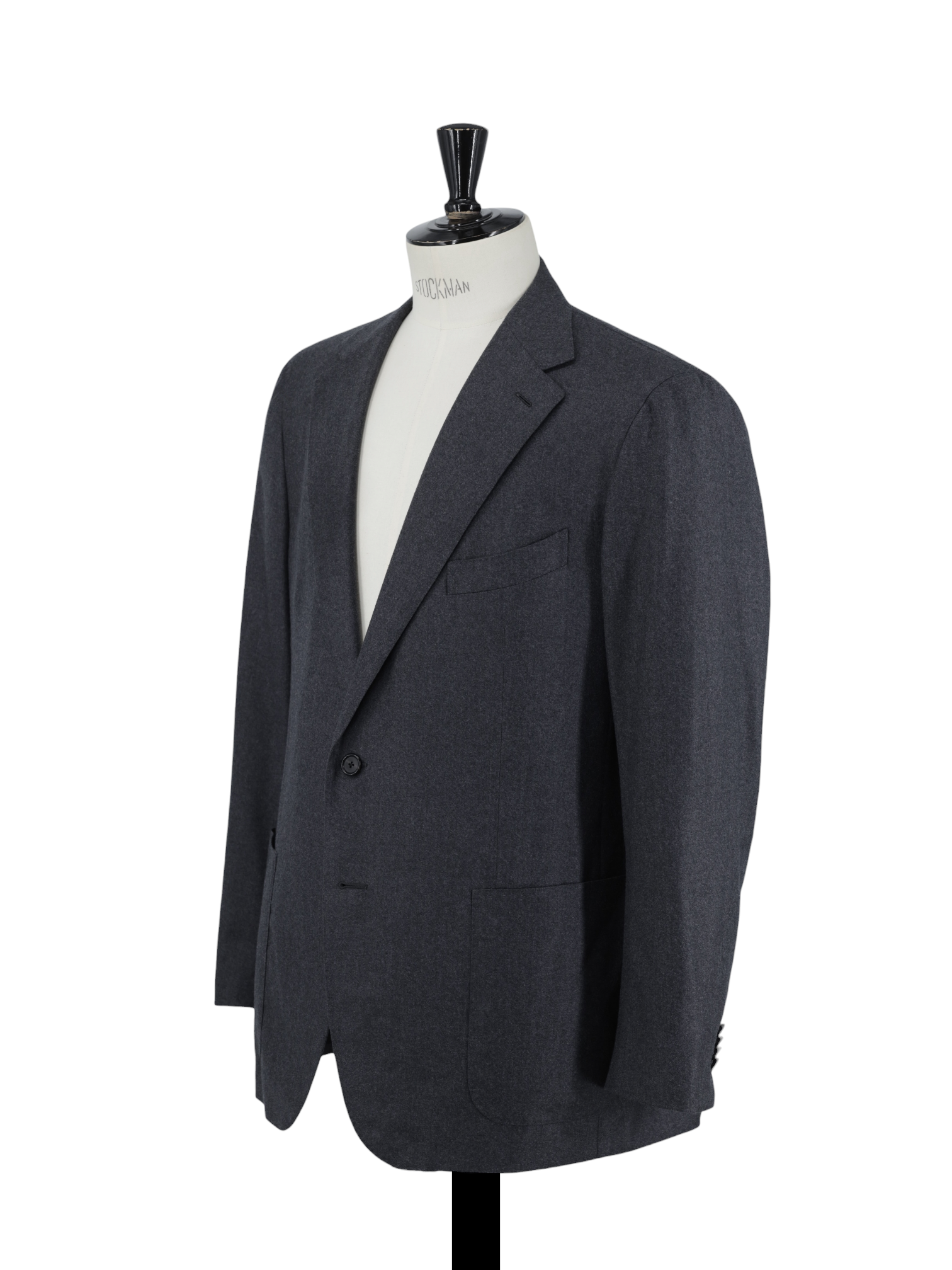 Caruso Grey Super 150's Wool-Flannel Jacket