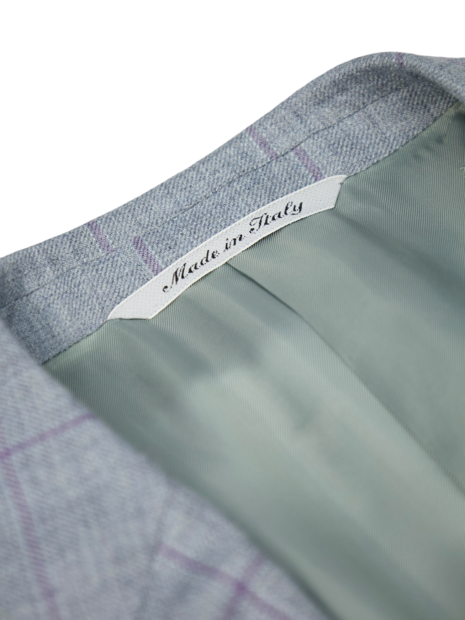 Canali Light Grey & Lavendel Cashmere & Silk Windowpane Jacket