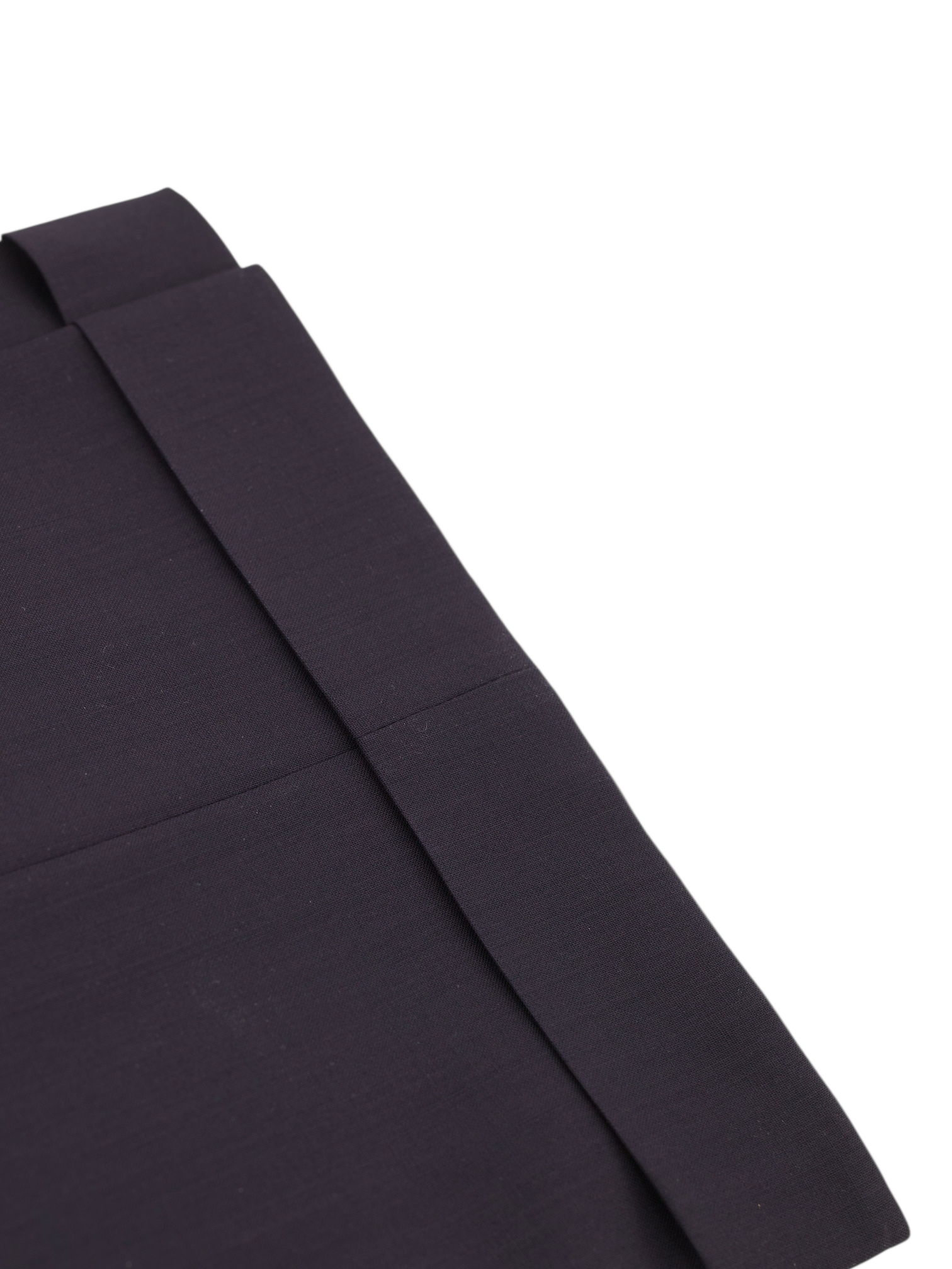 Canali Navy Cool-Wool Double-Pleated Trousers