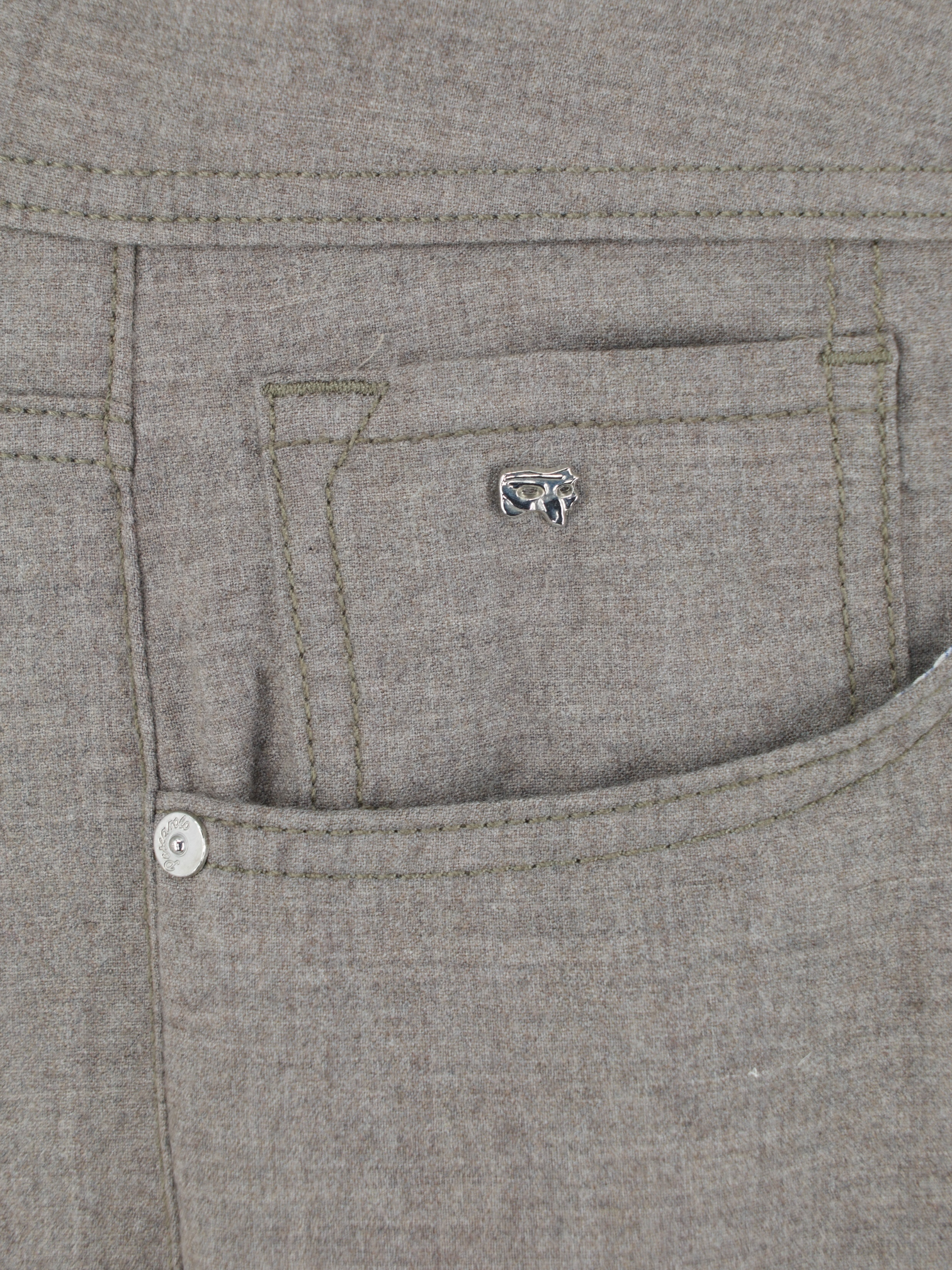 Marco Pescarolo Taupe Soft Cashmere-Stretch 5-Pocket Chino