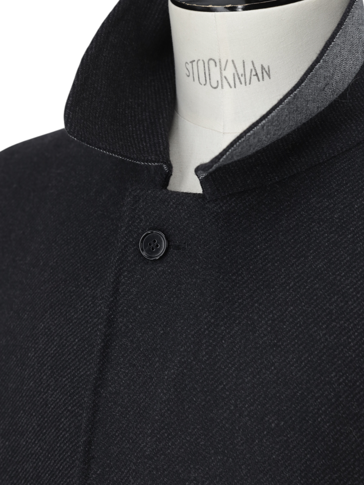 Canali Anthracite Waterrepellent-Wool Twill Carcoat