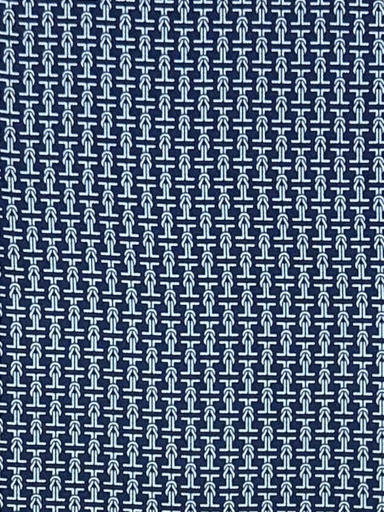 Hermès Blue Geometric Silk Pocketsquare