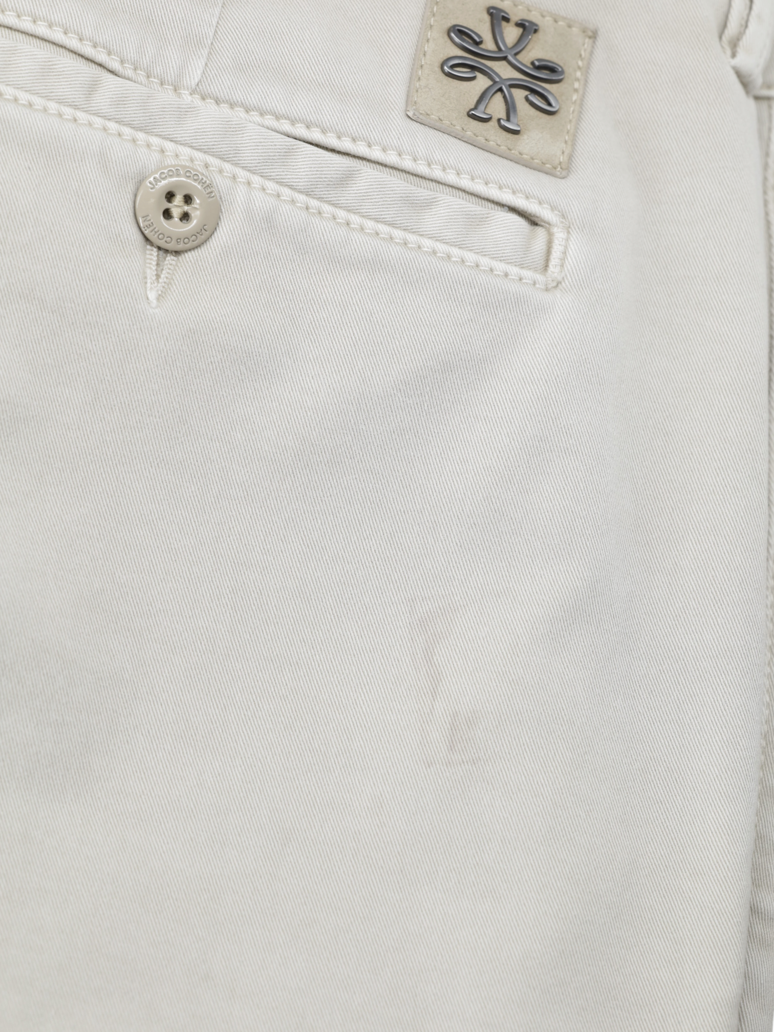 Jacob Cohen Beige Cotton & Stretch 5-Pocket Bobby Chino
