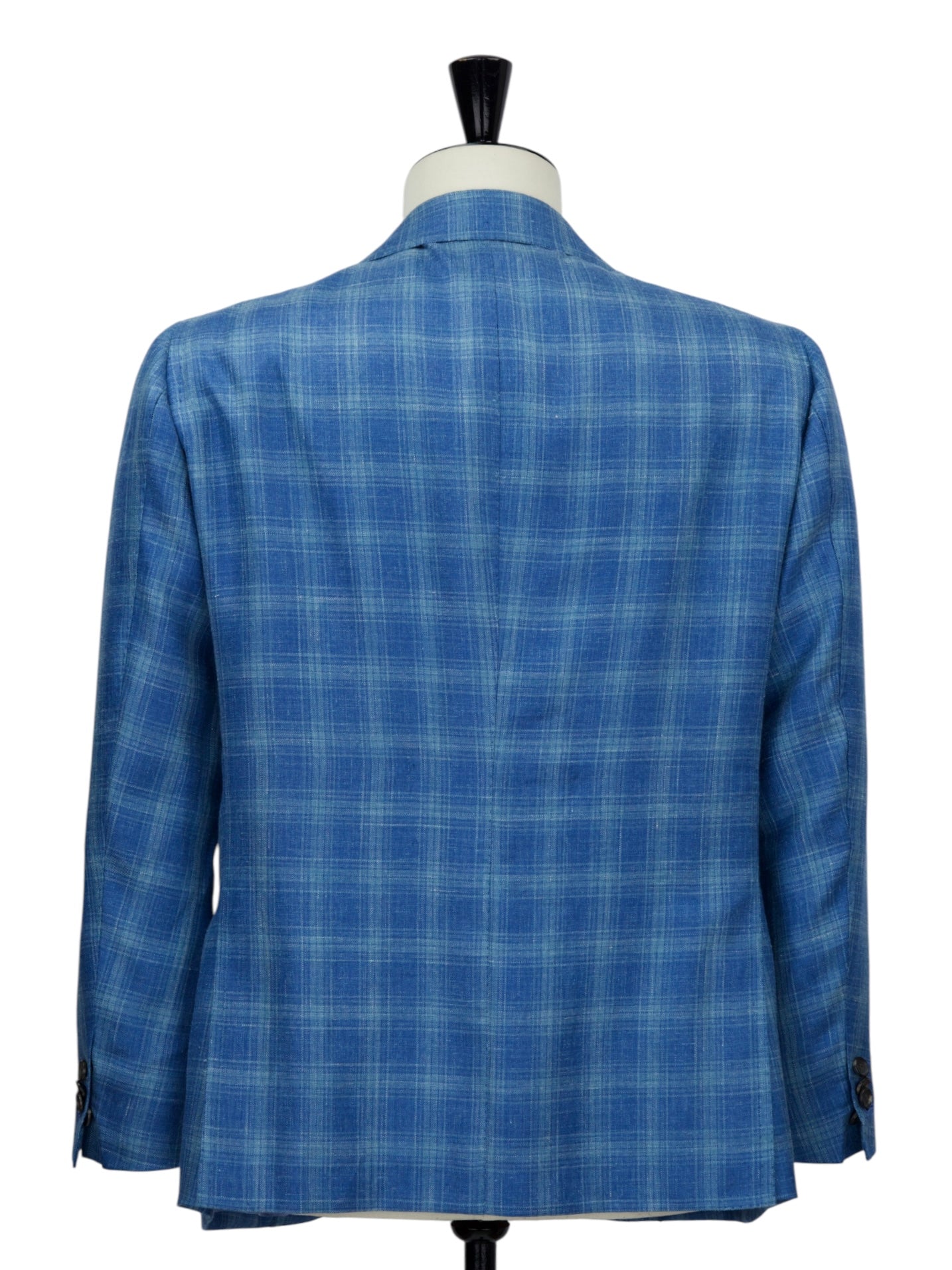 Cesare Attolini Sky Blue Cashmere, Silk & Linen Glenplaid Jacket