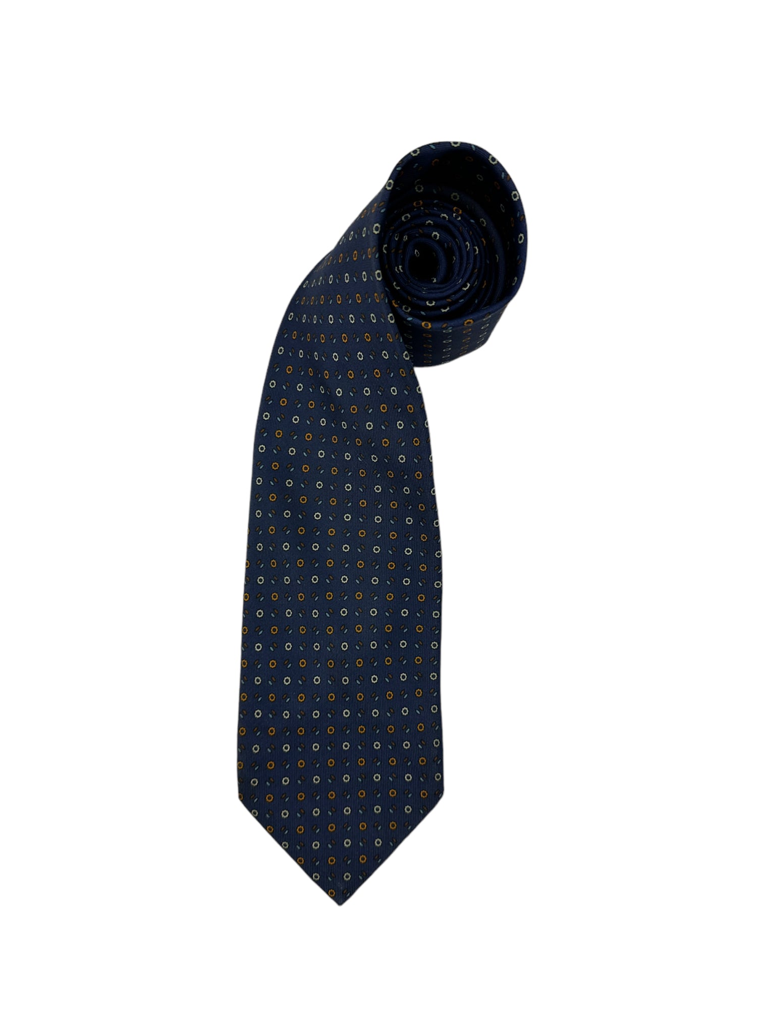 E.Marinella Blue Micro Pattern Tie