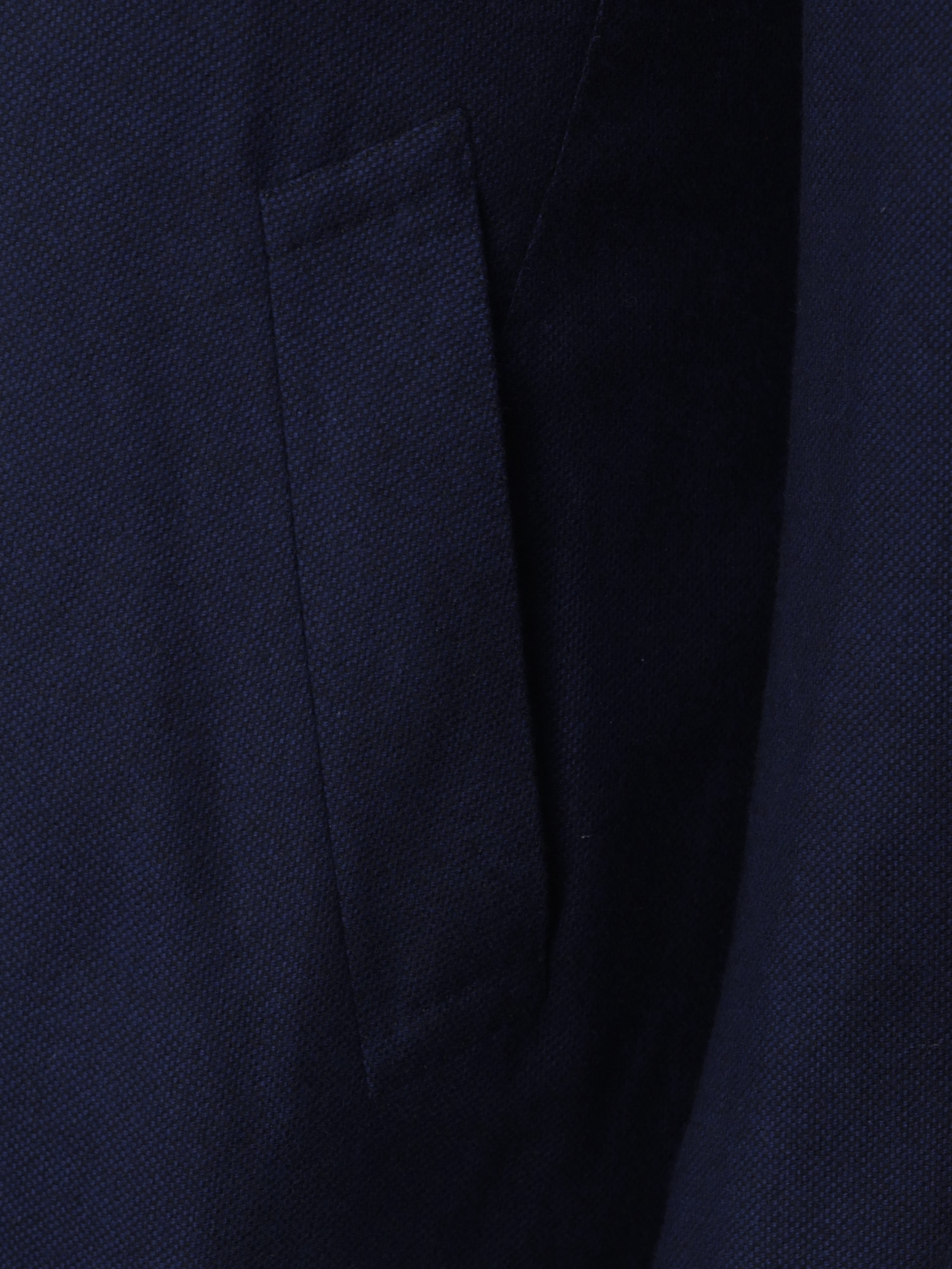 Cesare Attolini Navy Pure Cashmere Double Breasted Micro-Pattern Peacoat