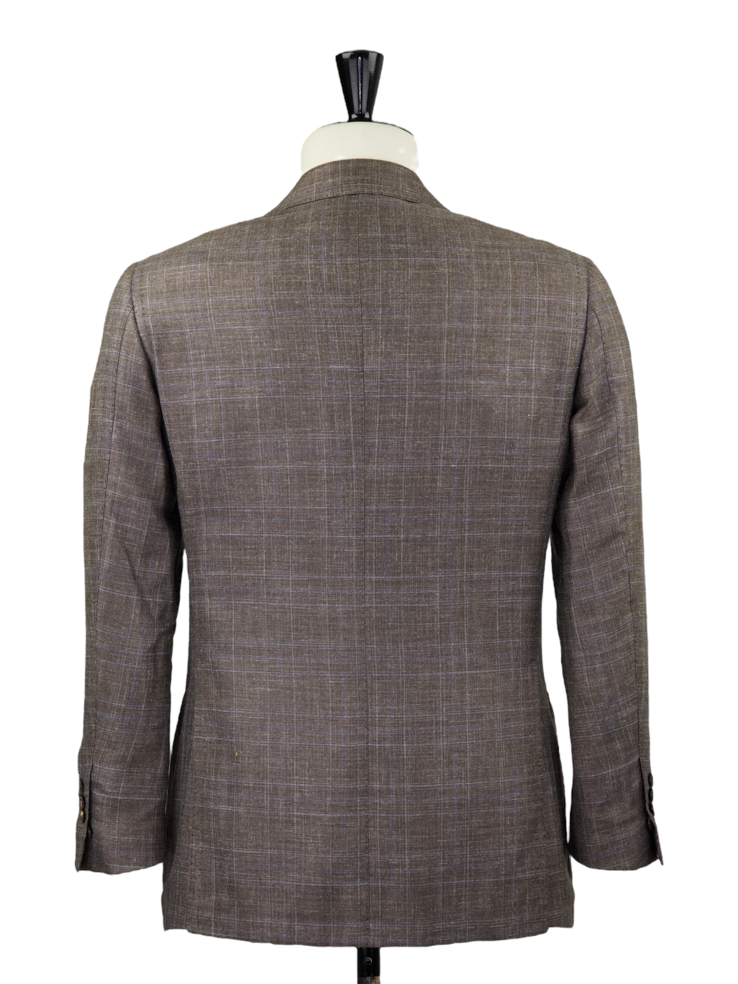 Cesare Attolini Light Brown Cashmere, Silk & Linen Checkered Jacket