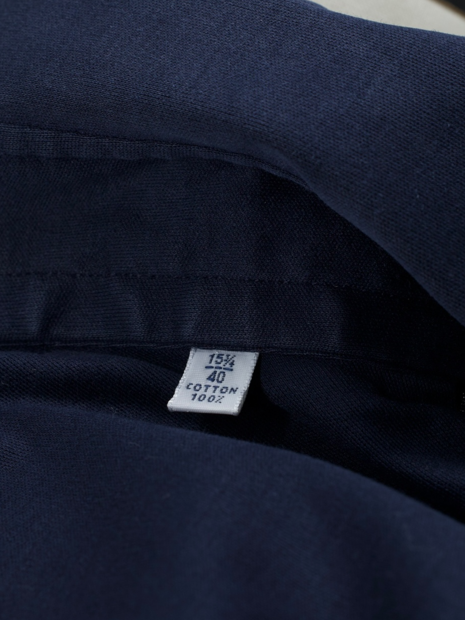 Fray Navy Jersey-Knitted Cotton "Gabriel" Shirt