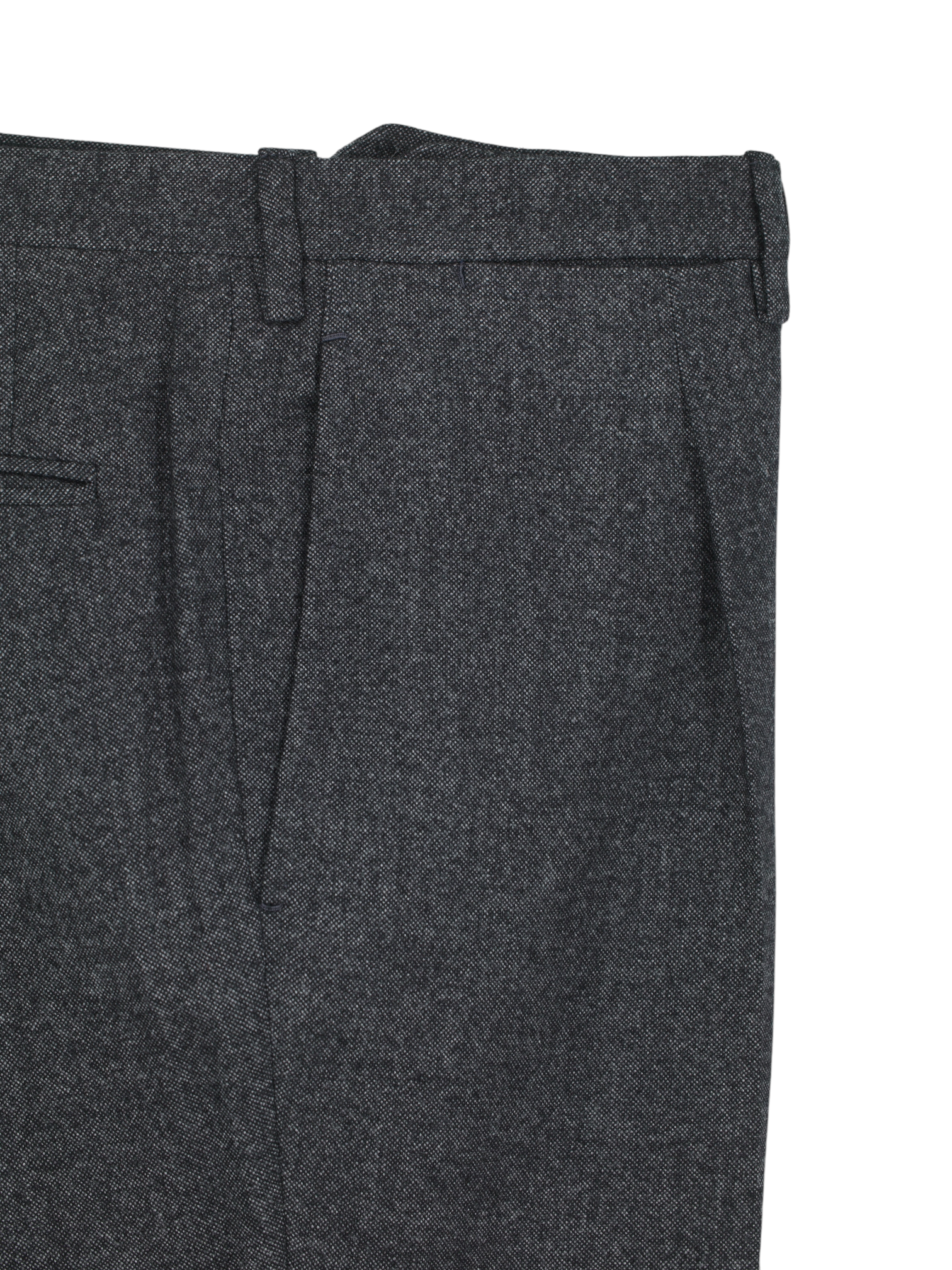 Kiton Grey Heavyweight-Wool Pinpoint Pleated Sartorial Trousers