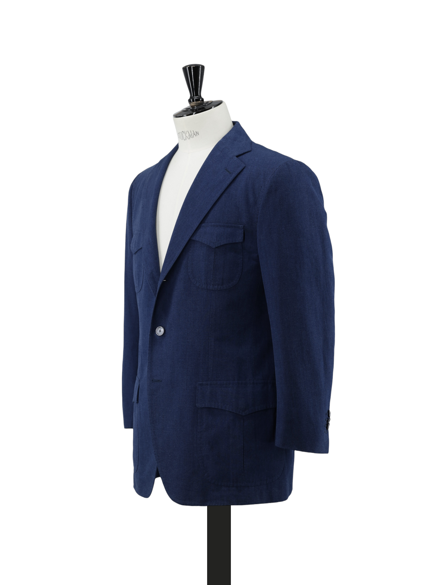 Cesare Attolini Neapolitan Blue Cotton Sahariana Summer Jacket