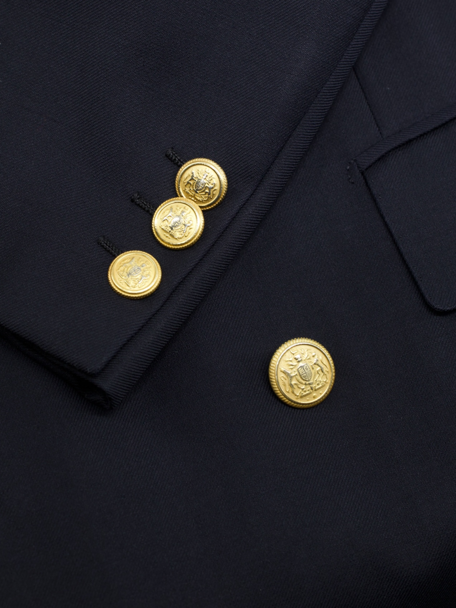 Brioni Navy Double Breasted Gold-Button "Monaco" Blazer Jacket