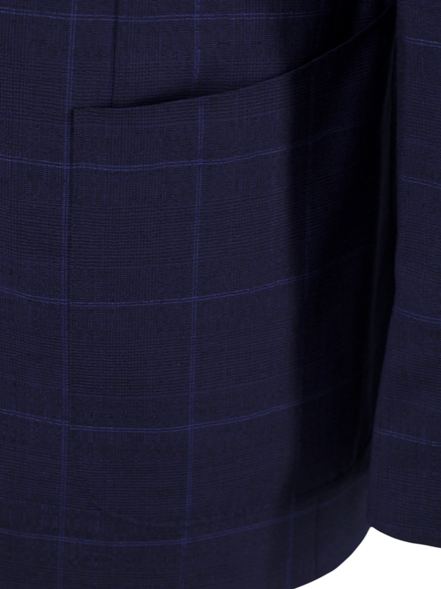 Caruso Royal Blue Wool & Mohair Windowpane Suit