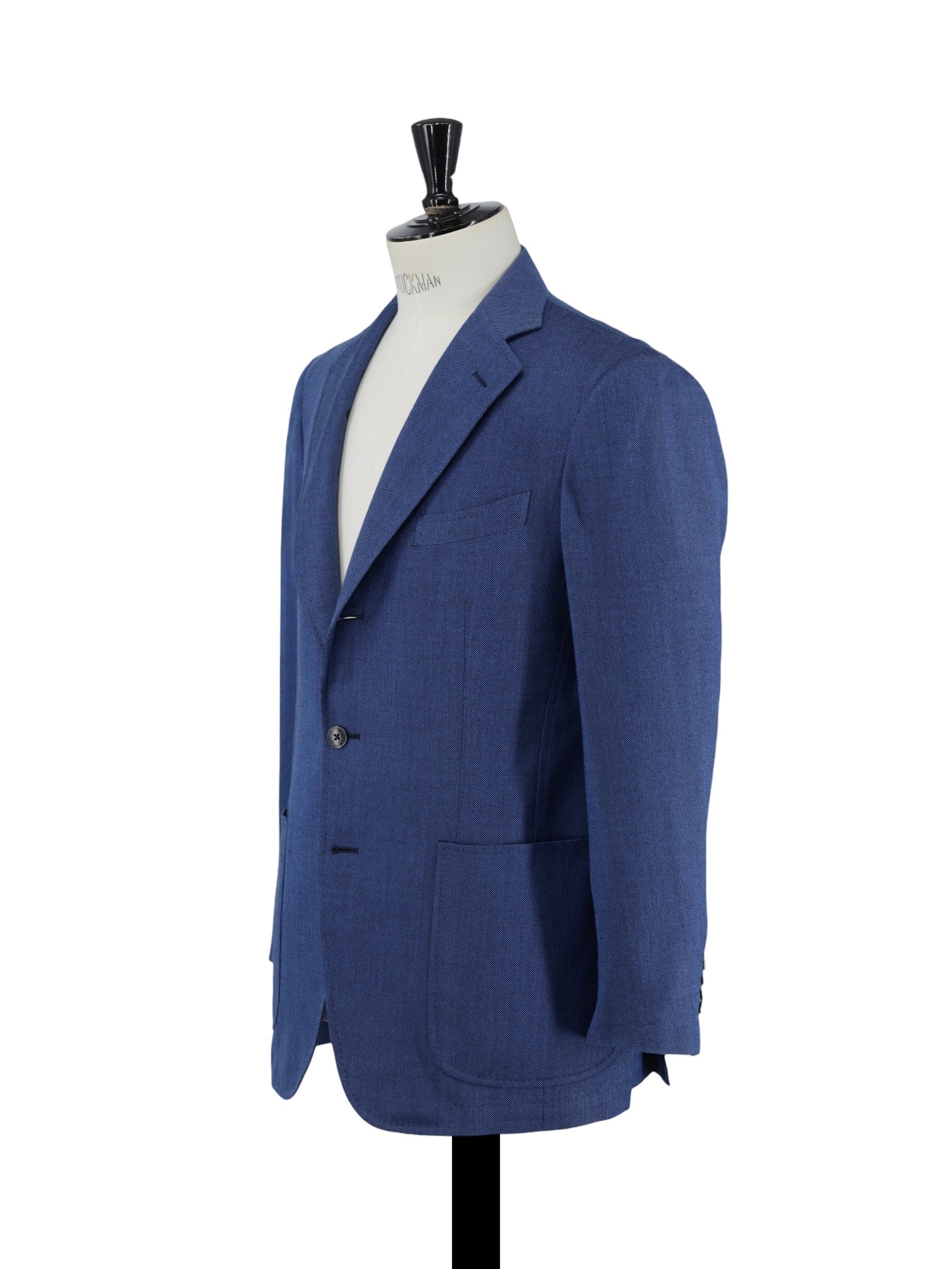 Zilli Blue Silk & Cotton Pinpoint Jacket