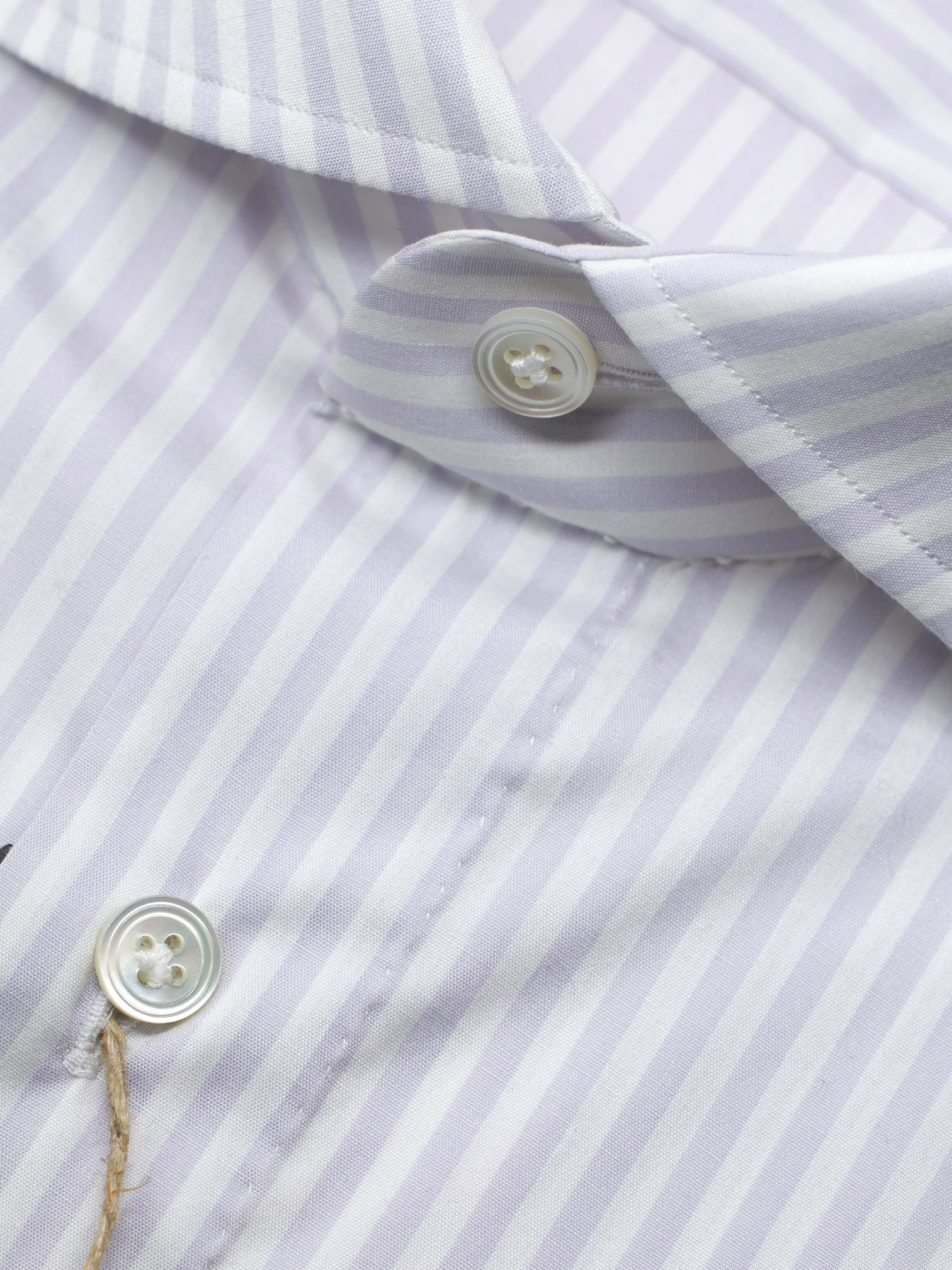 100 Hands White & Soft Purple Bengal-Stripe Shirt