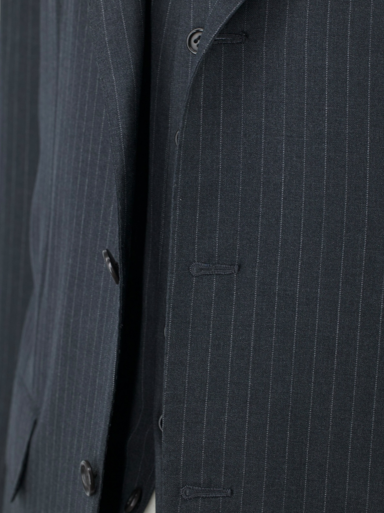 Kiton Grey 3-Piece Fine-Wool Classic Pinstripe Suit