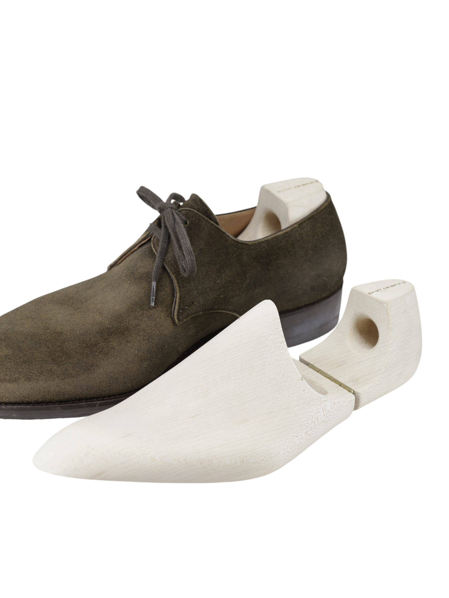 Saint Crispin's Olive Drab Suede Two-Eyelets "118" Derby
