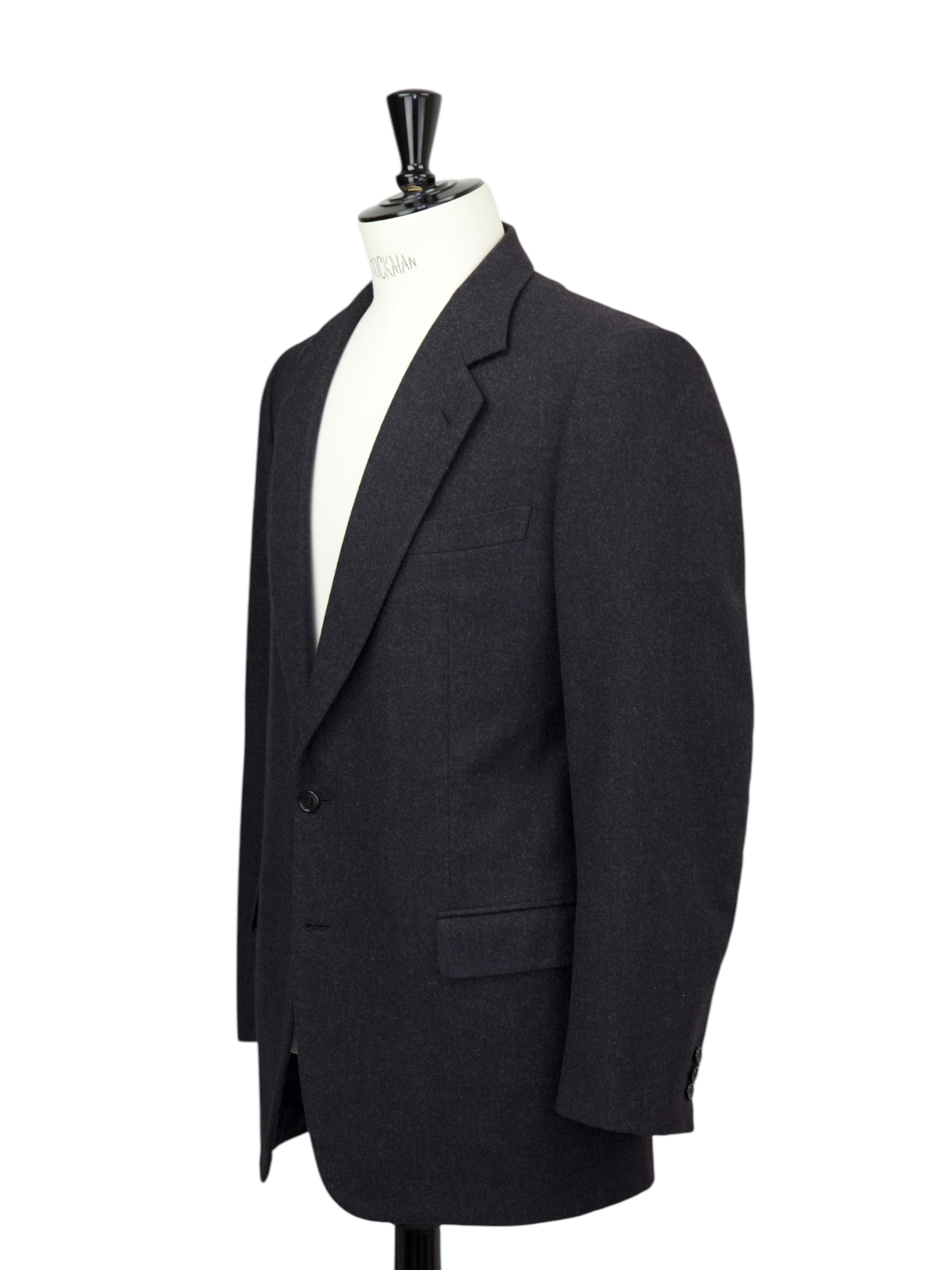 Brioni Vintage Anthracite Wool Flannel Suit