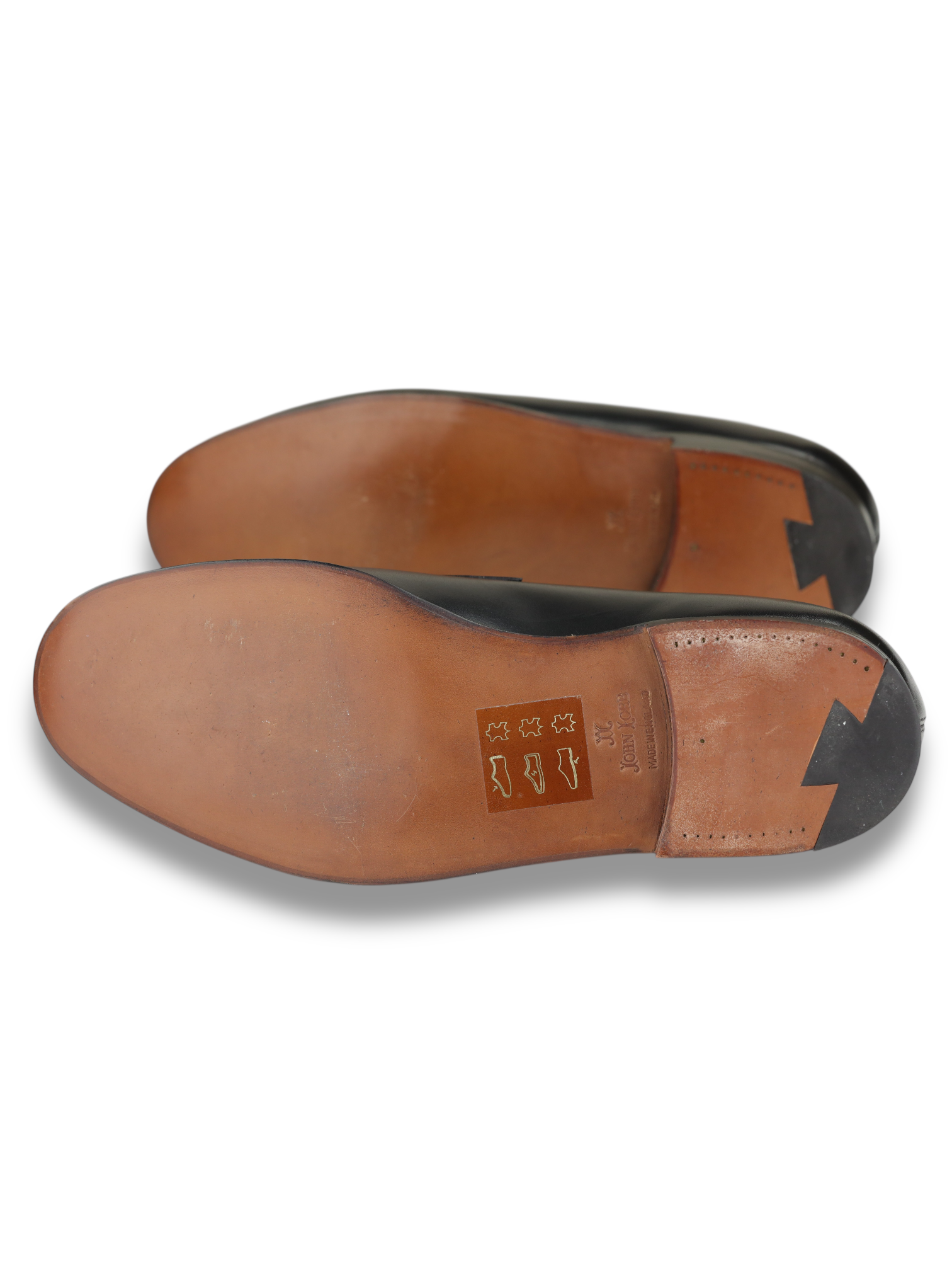 John Lobb Black Campus Leather Penny Loafer