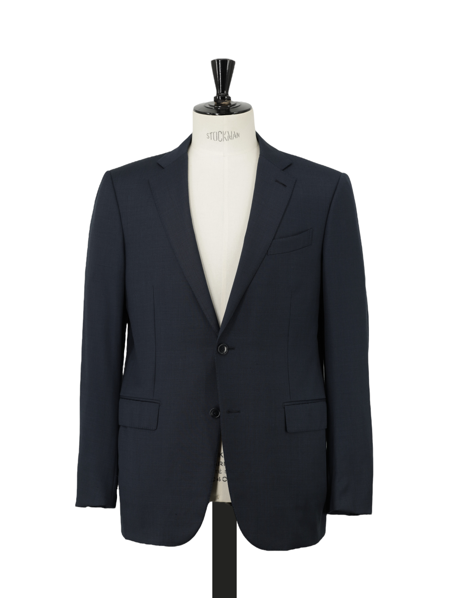Ermenegildo Zegna Dark Blue Multiseason Wool Pinpoint Milano Suit