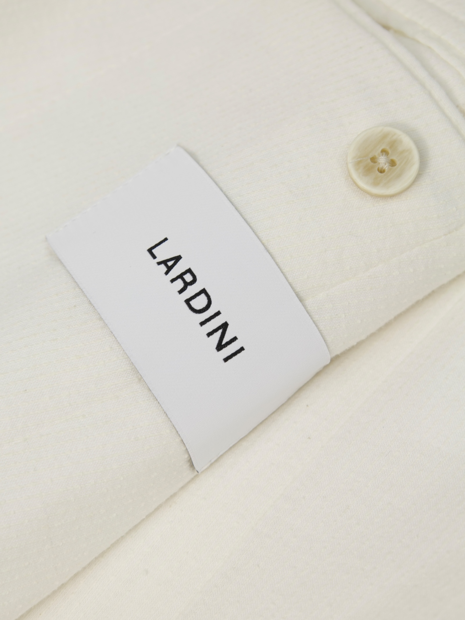 Lardini White Double Breasted Cotton, Viscose & Elastane Jacket