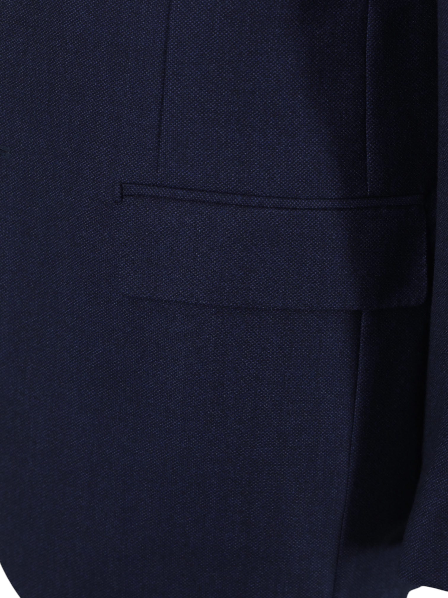 E. Formicola Dark Blue Worsted-Wool Birdseye Suit