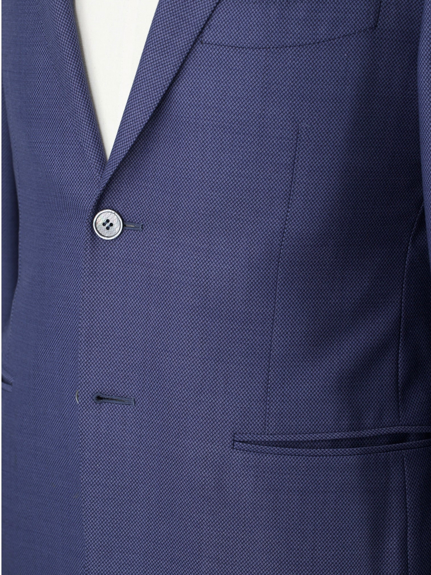 Canali Royal Blue Exclusive Super 160's Wool Birdseye Suit