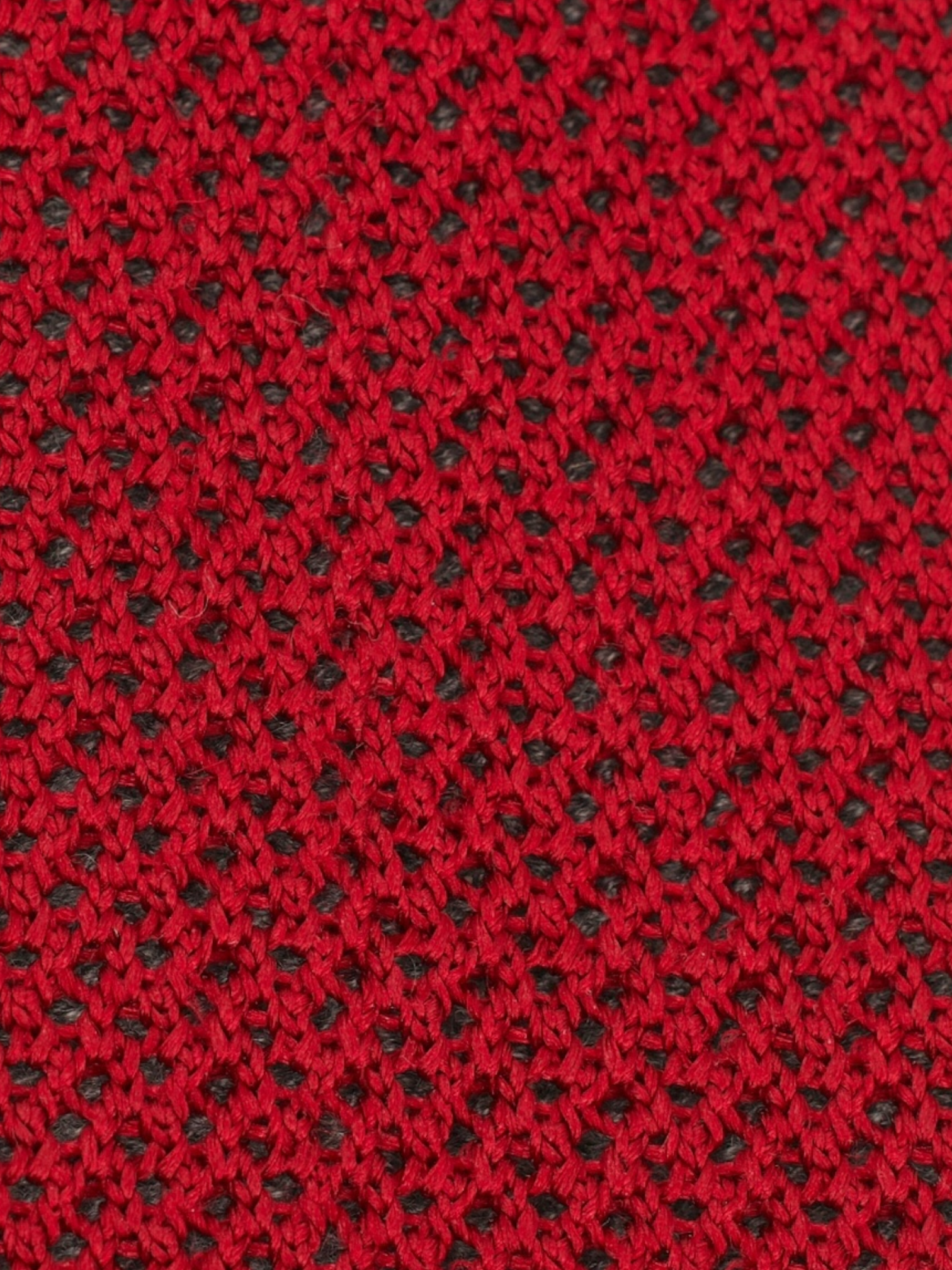 Brioni Cherry Red & Grey Silk & Cashmere Knitted Tie