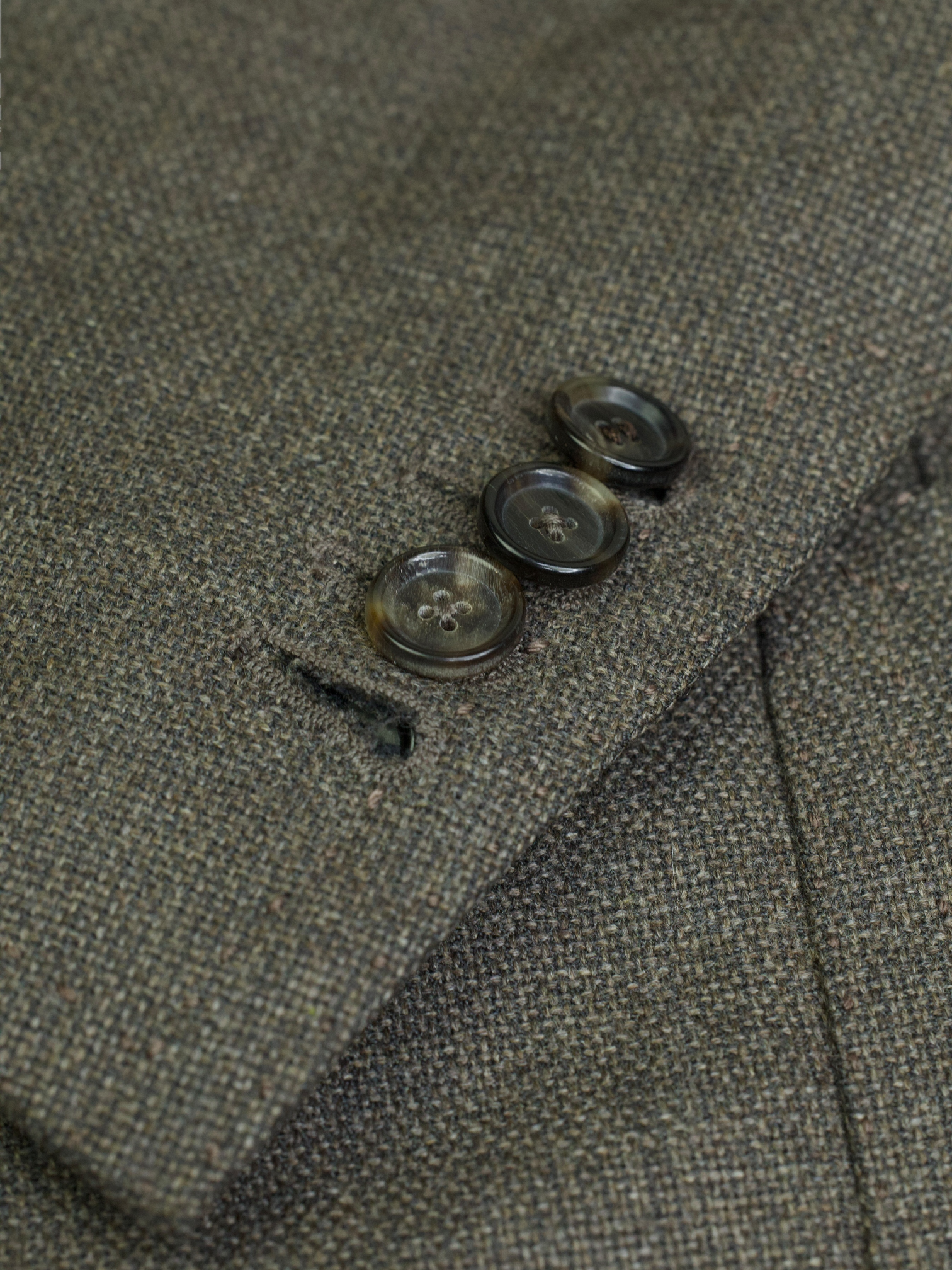 Cesare Attolini Brown Super 150's & Cashmere Micro-Pattern Jacket