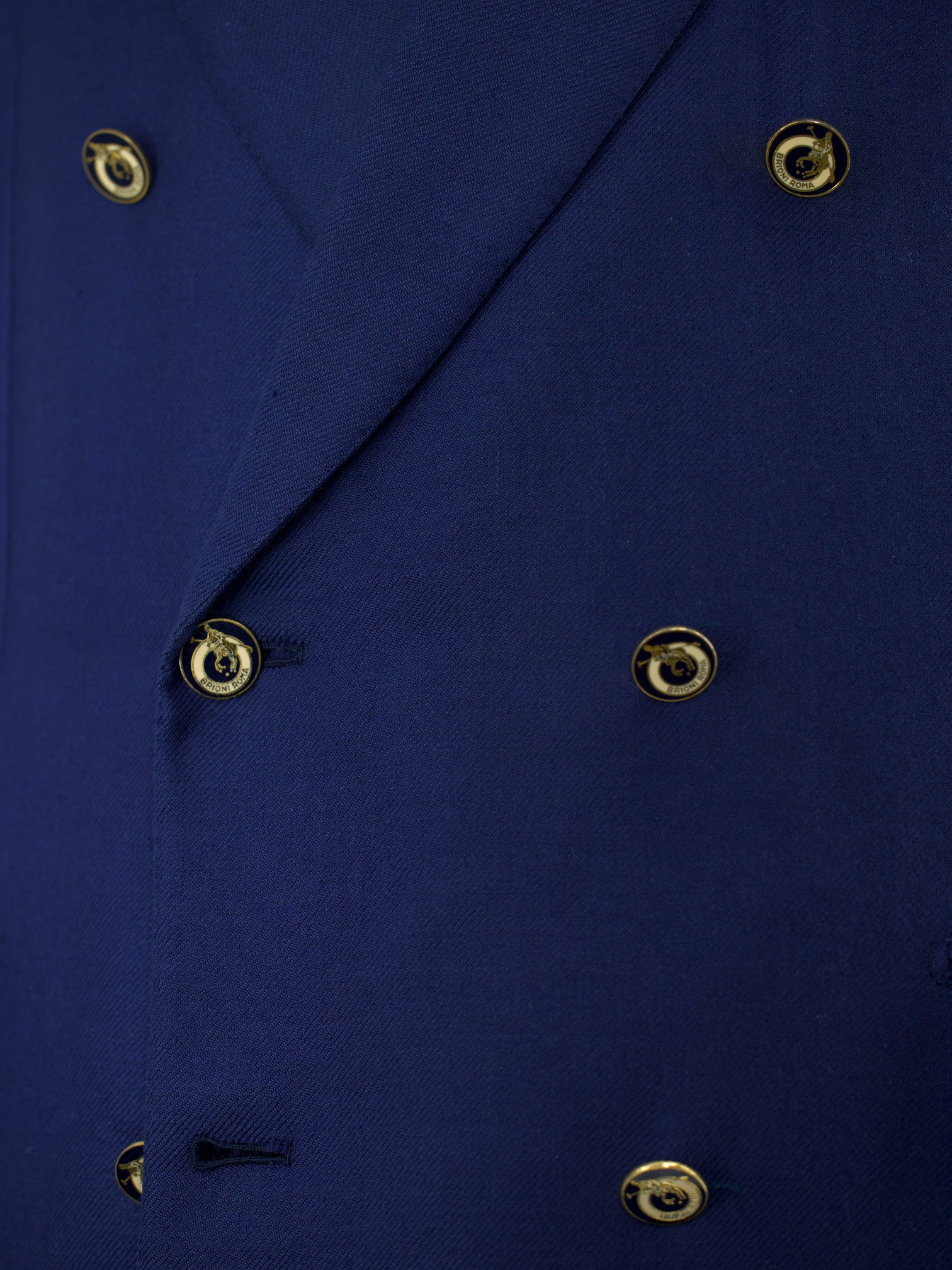 Brioni Cobalt Blue Pure Cashmere Double Breasted Tiberio Jacket