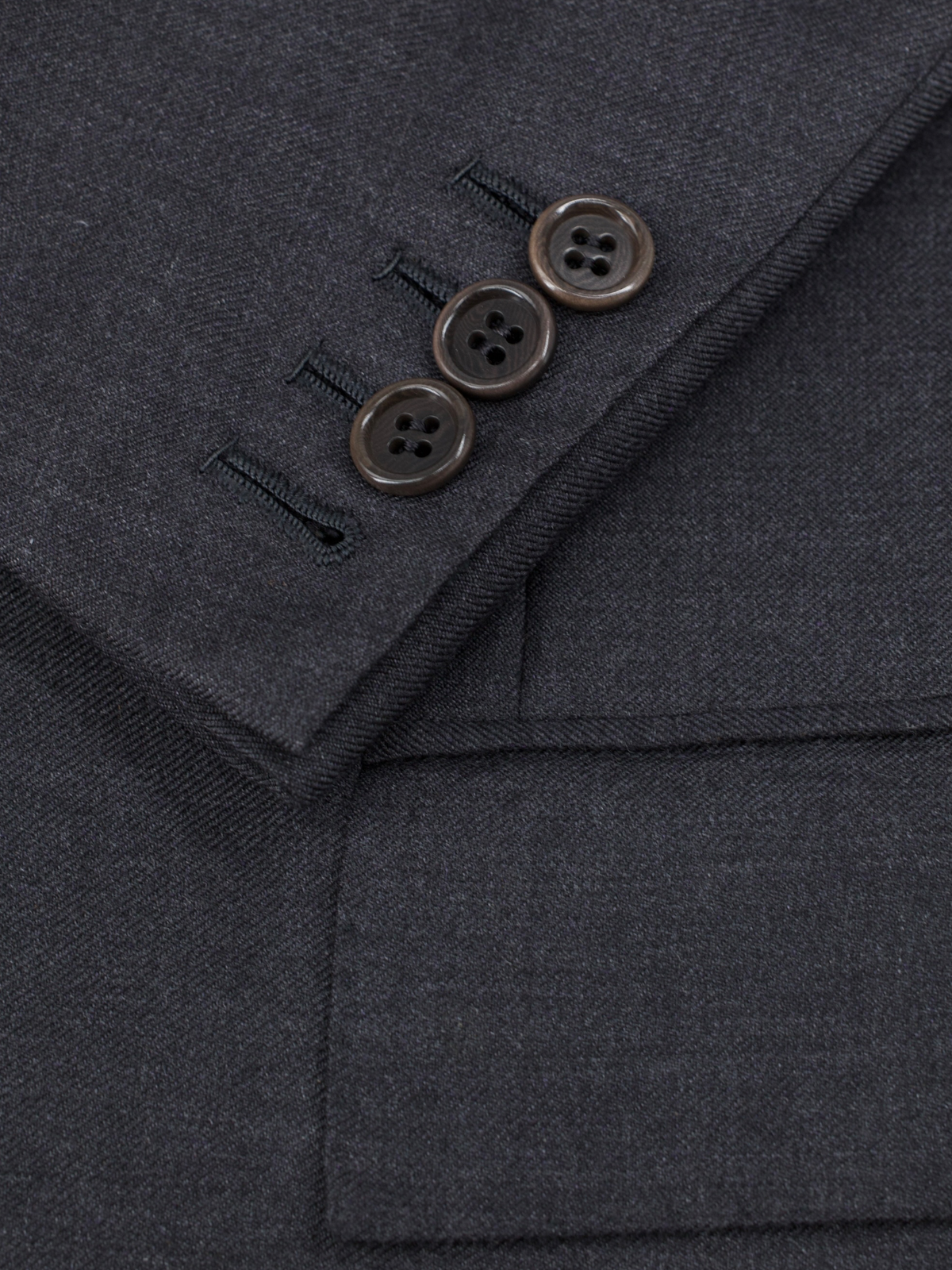 Kiton Charcoal Pure Lightweight-Cashmere Twill Suit