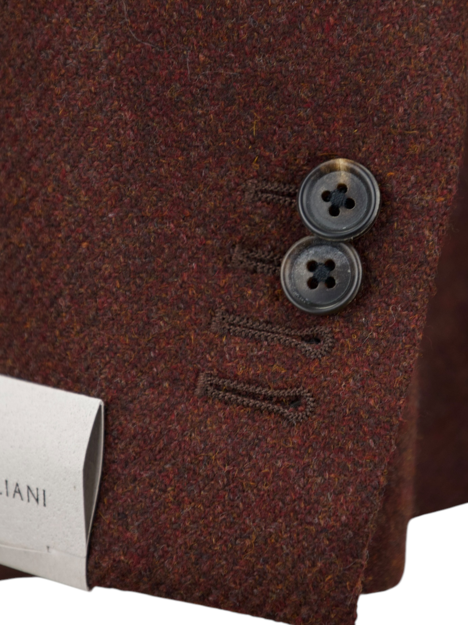 Corneliani Burgundy Wool & Cashmere Micro-Structure Jacket