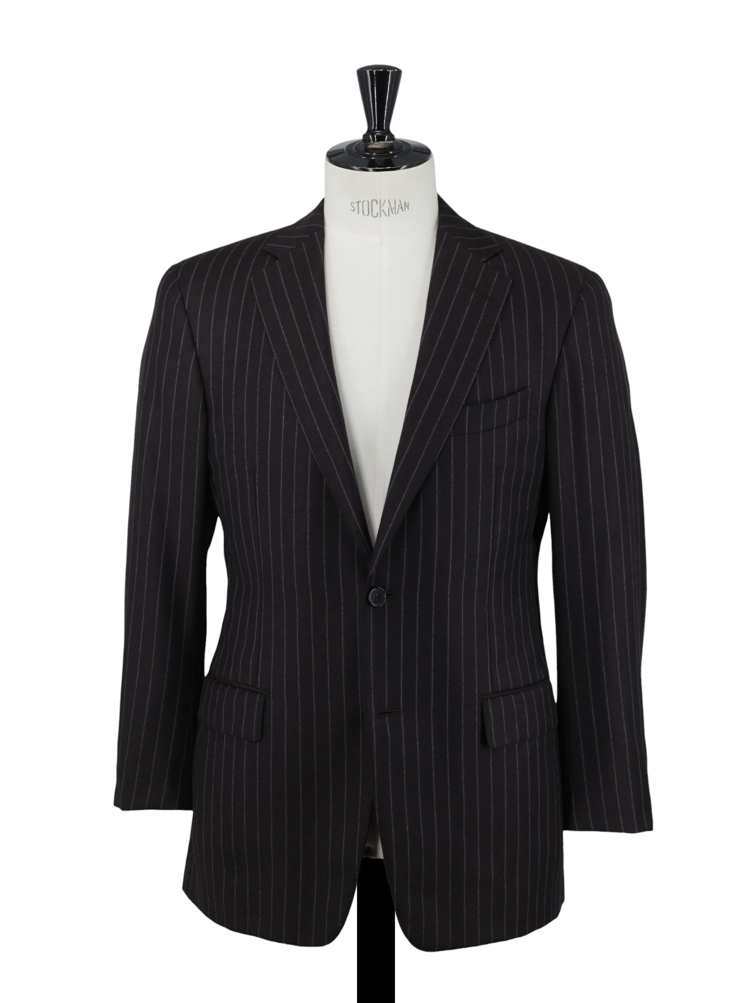 Ermenegildo Zegna Dark Brown "Heritage" Wool-Flannel Chalkstripe Suit