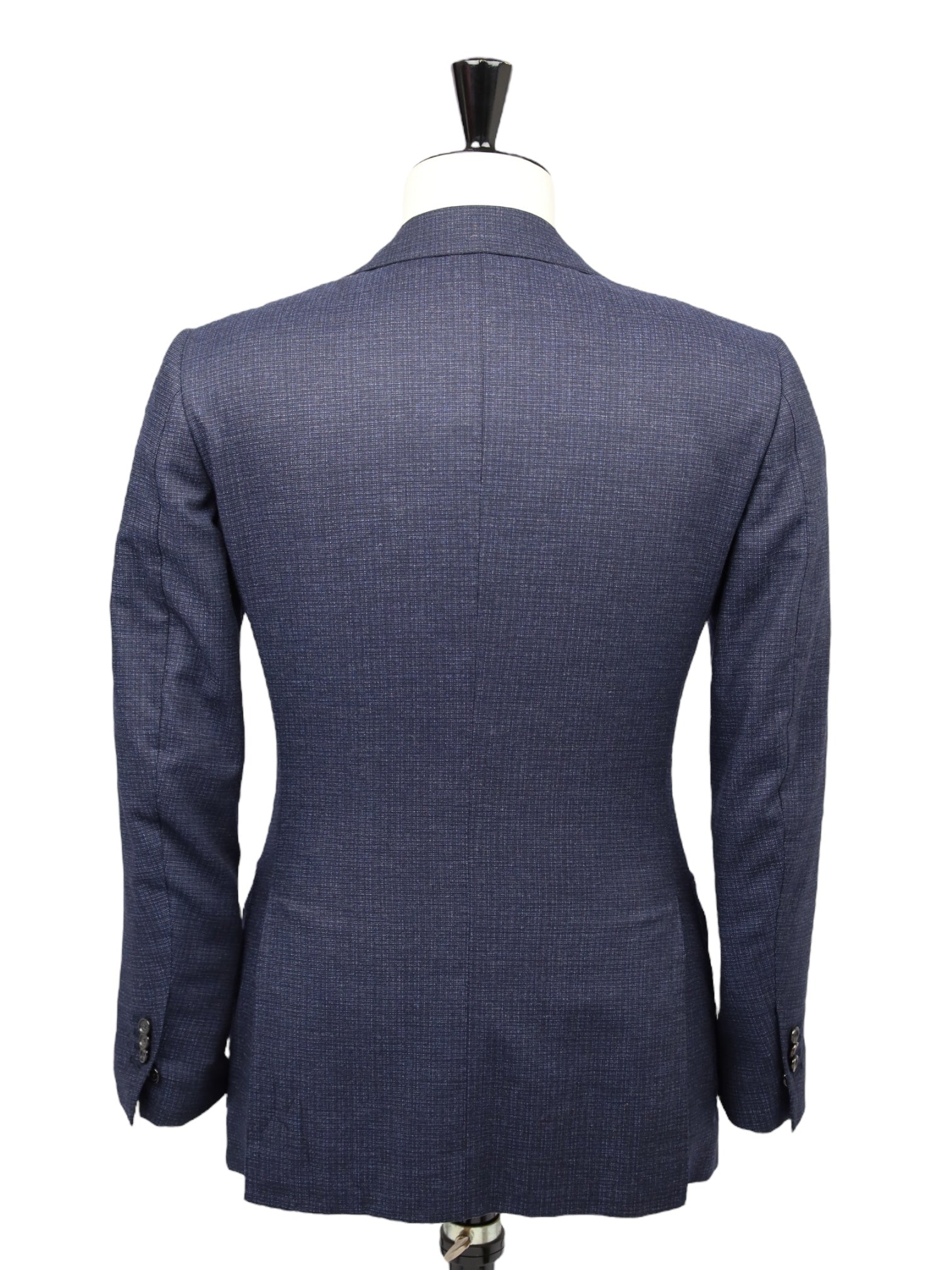 Cesare Attolini Blue Wool & Cashmere Micro Pattern Jacket