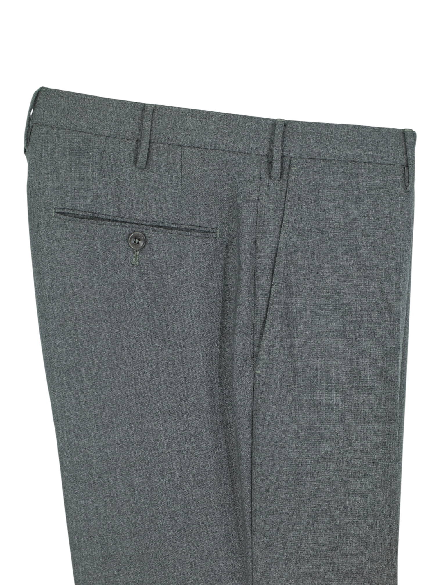 Incotex Light Grey Super 130's Wool Flat-Front Trousers