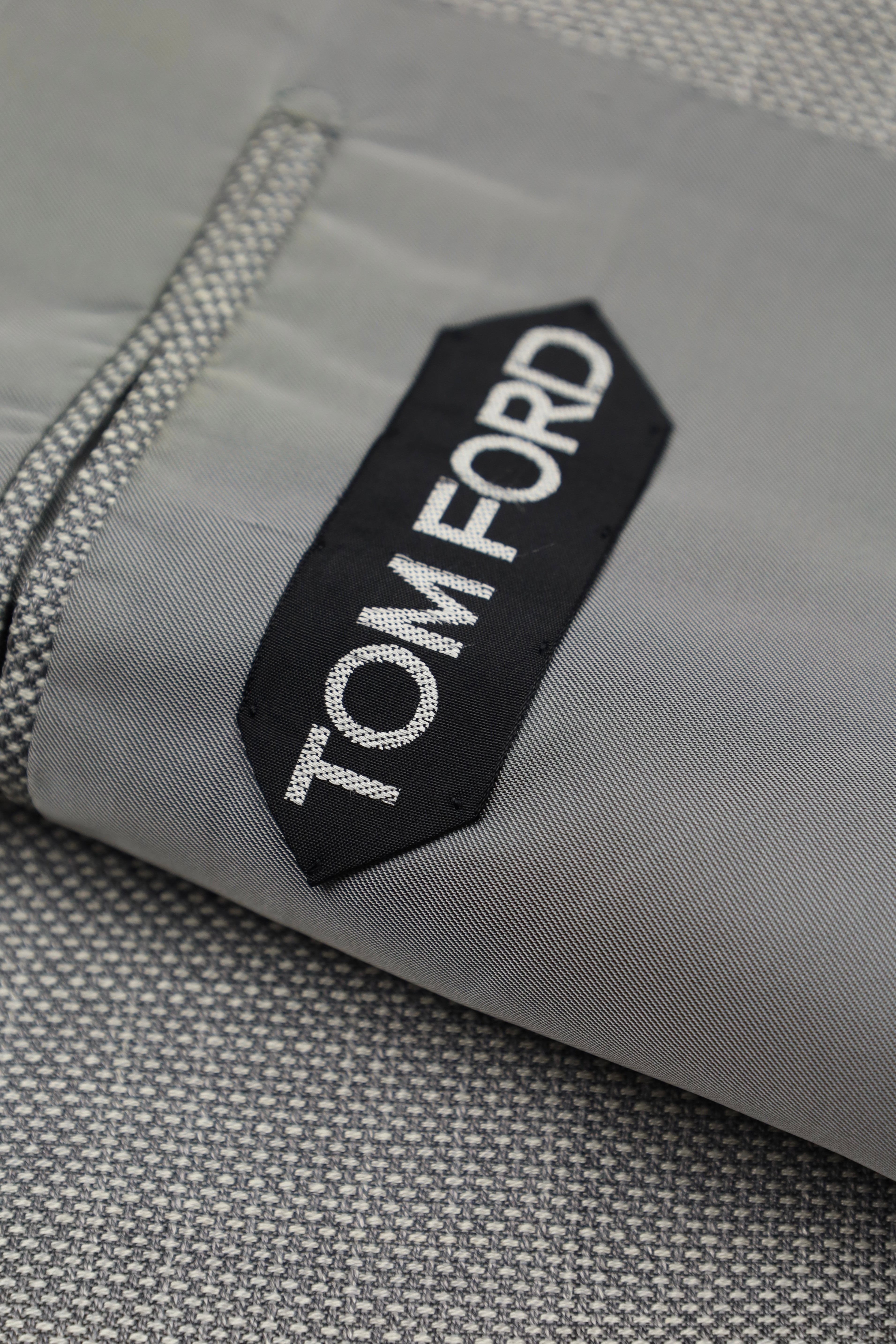 Tom Ford Light Grey Wool, Silk & Linen Windsor Jacket