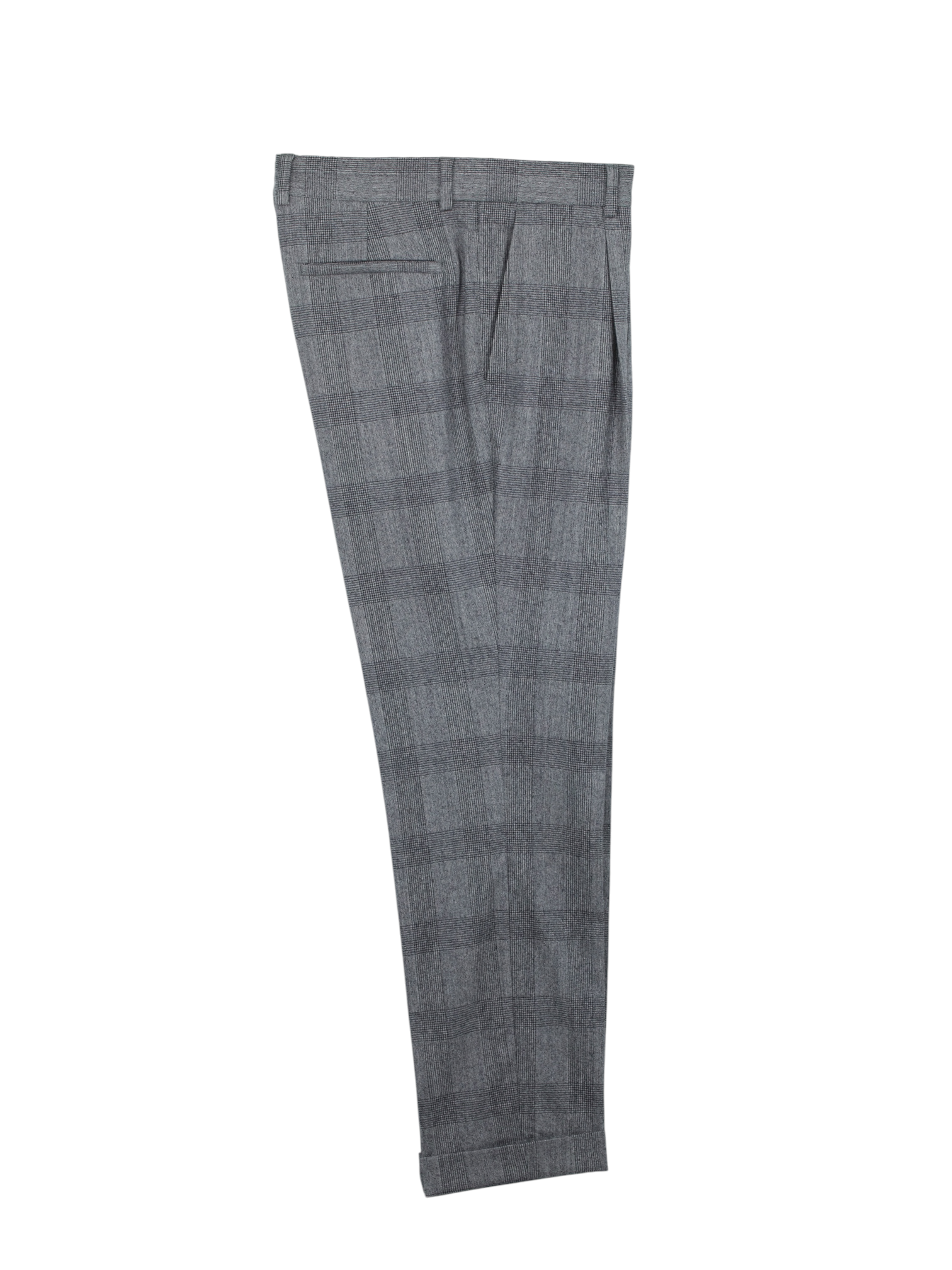 Brunello Cucinelli Grey Double Breasted Bushed-Wool Prince of Wales Suit