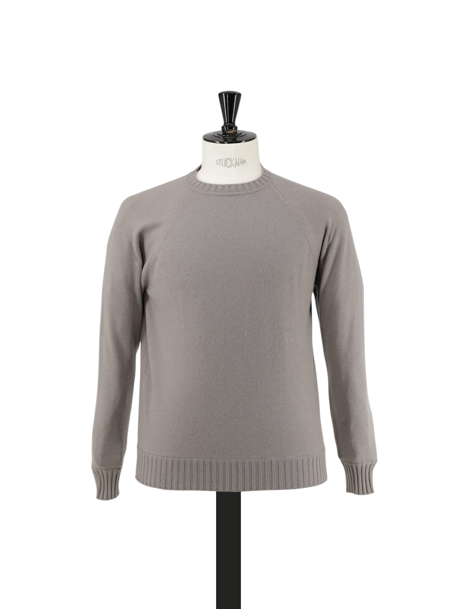 Doriani Dark Taupe Pure-Cashmere Roundneck Knitwear