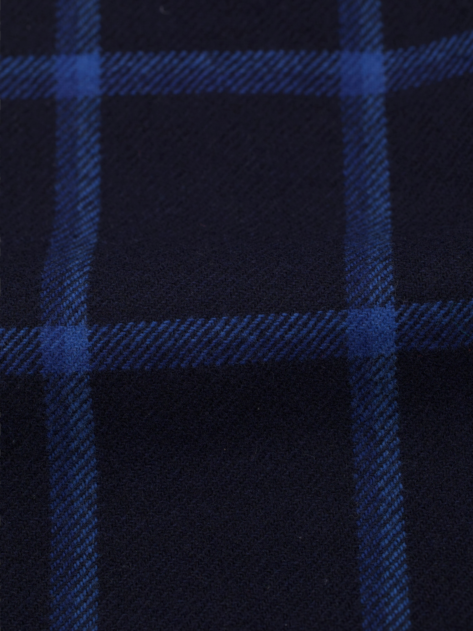 Isaia Navy & Azure Blue Wool Windowpane Jacket
