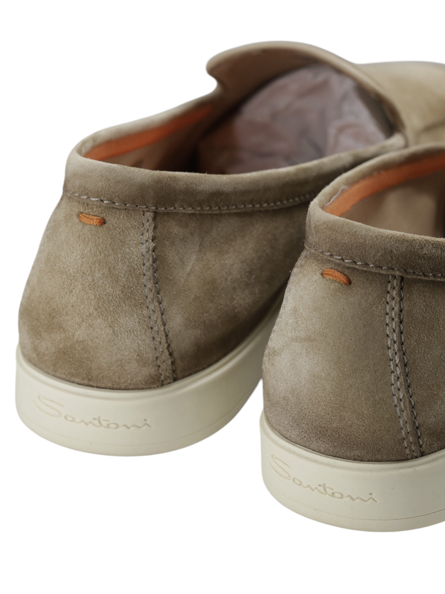 Santoni Taupe Suede Malibu Loafer