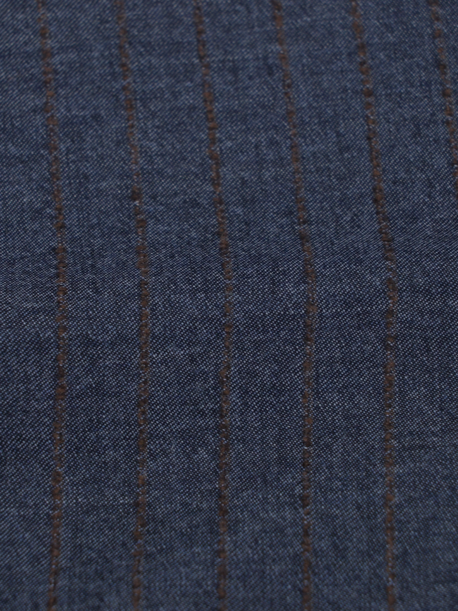 Etro Steel Blue & Brown Wool & Silk Pinstripe Suit