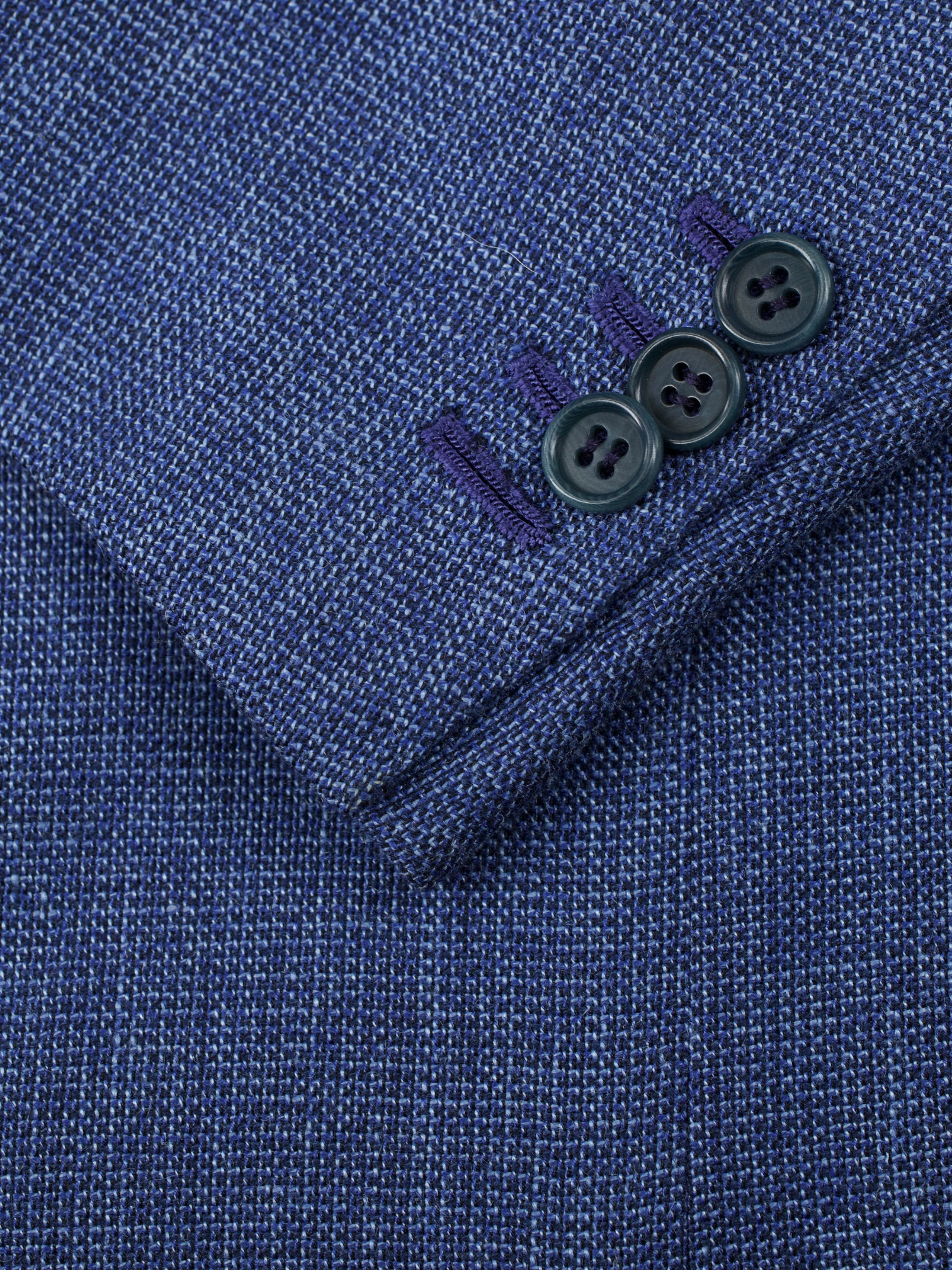 Kiton Blue Cashmere, Linen & Silk Hopsack Summer Jacket