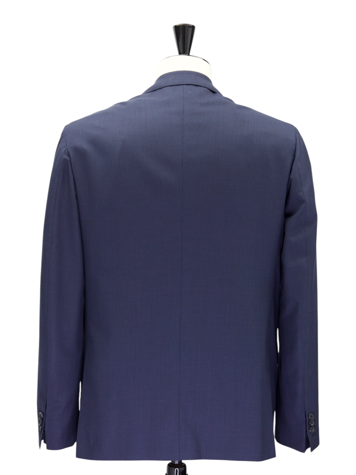 Kiton Blue Diamante Blue "Tessuto Esclusivo" Glenplaid Suit + Extra Trousers