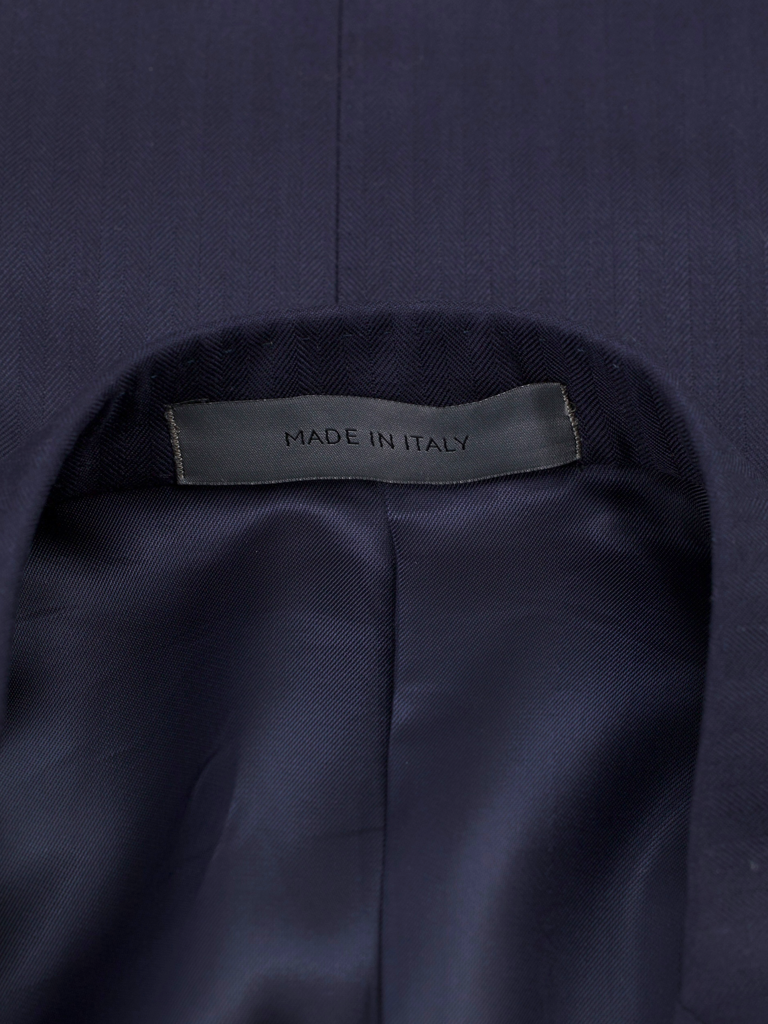 Corneliani Navy 3-Piece Super 160's Herringbone Suit