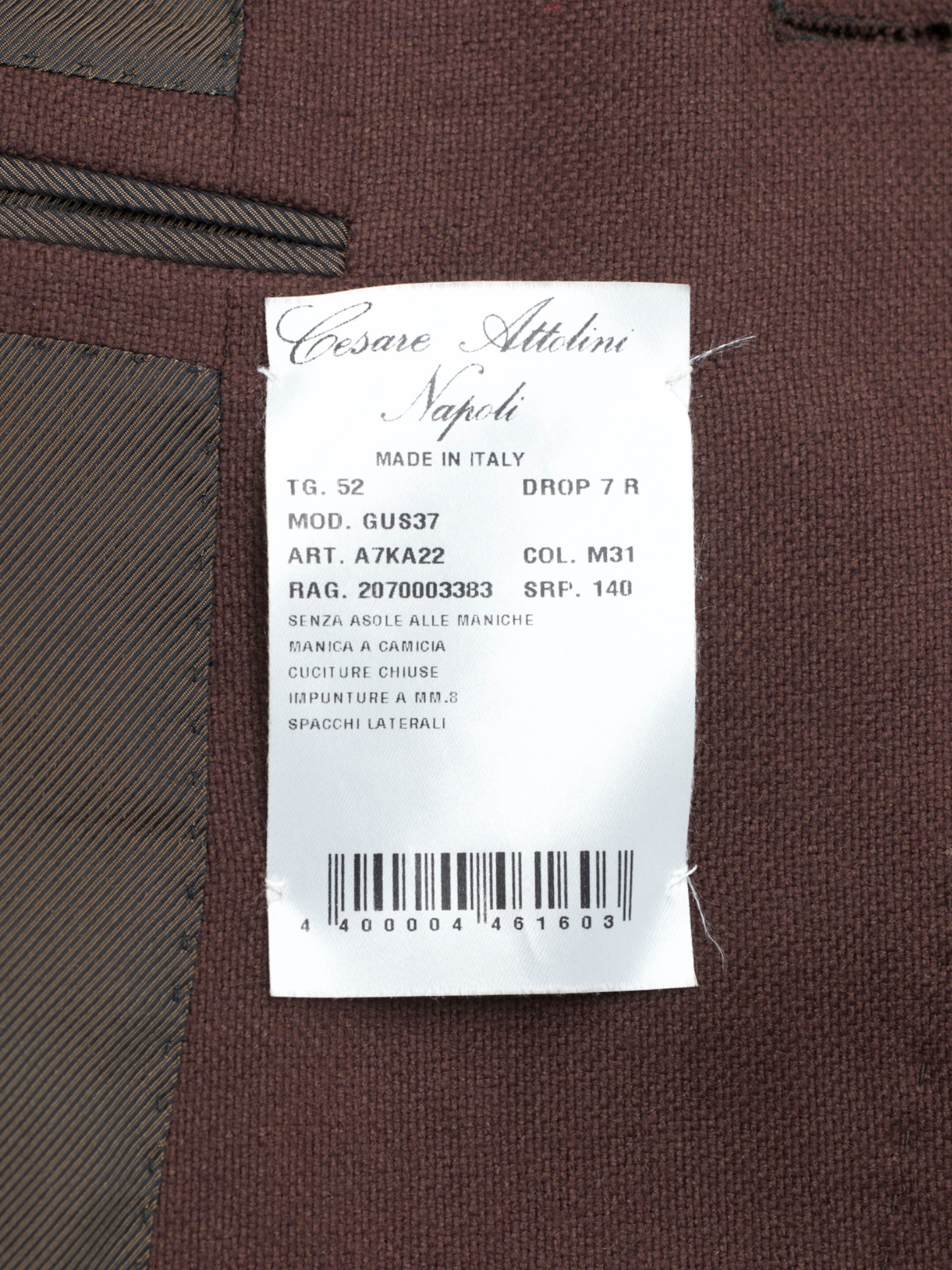 Cesare Attolini Castagne Brown Pure-Cashmere Patch-Pocket Jacket