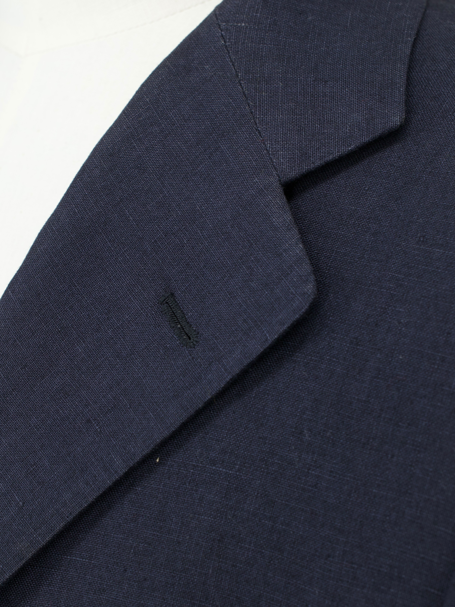Kiton Navy Pure Heavyweight-Linen Plain Summer Suit