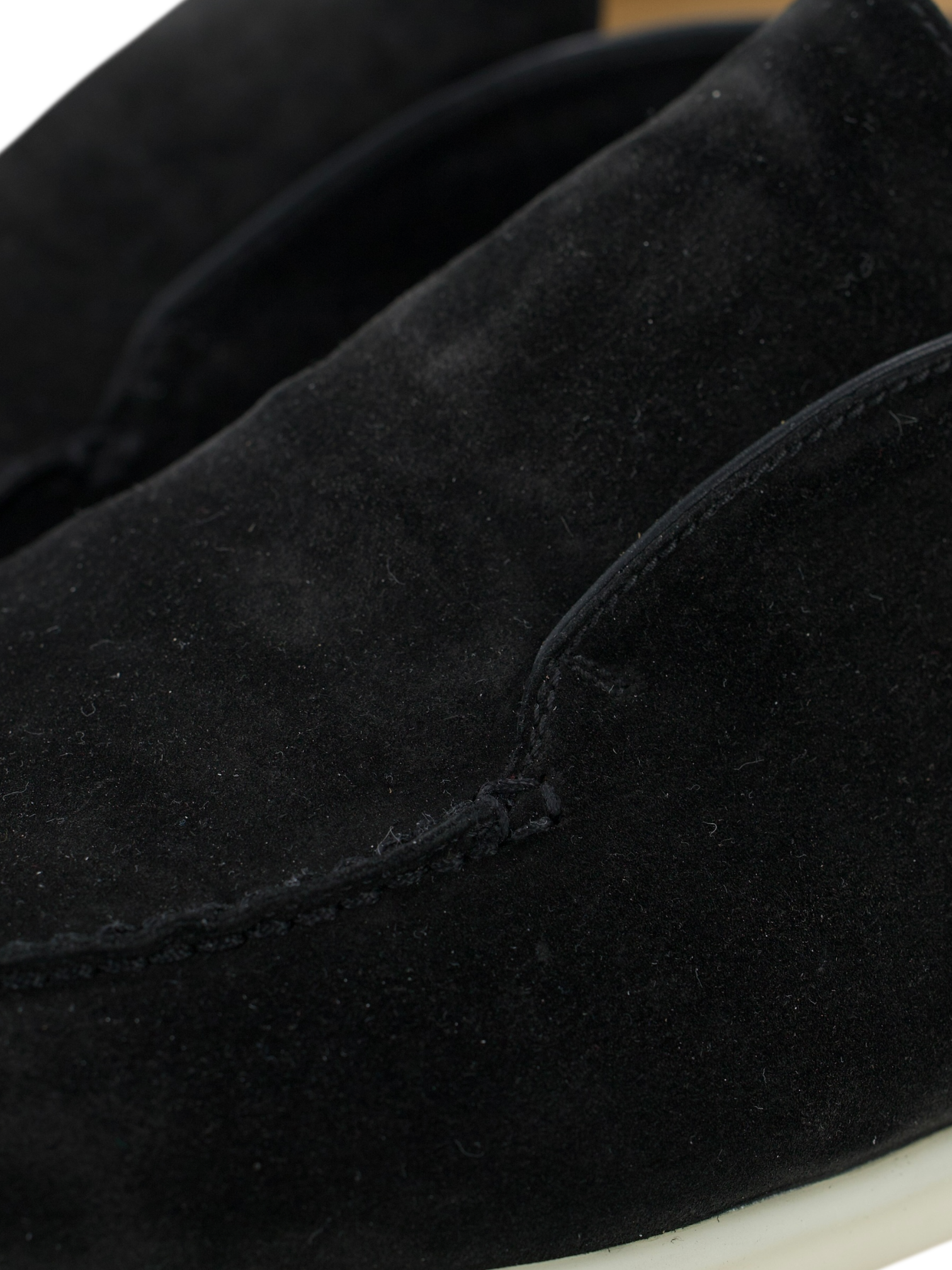Loro Piana Black Suede Open Walk Ankle Boots